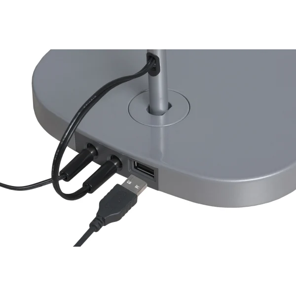 Luxo Trace bordlampe med USB lader i sort - Fabriksny