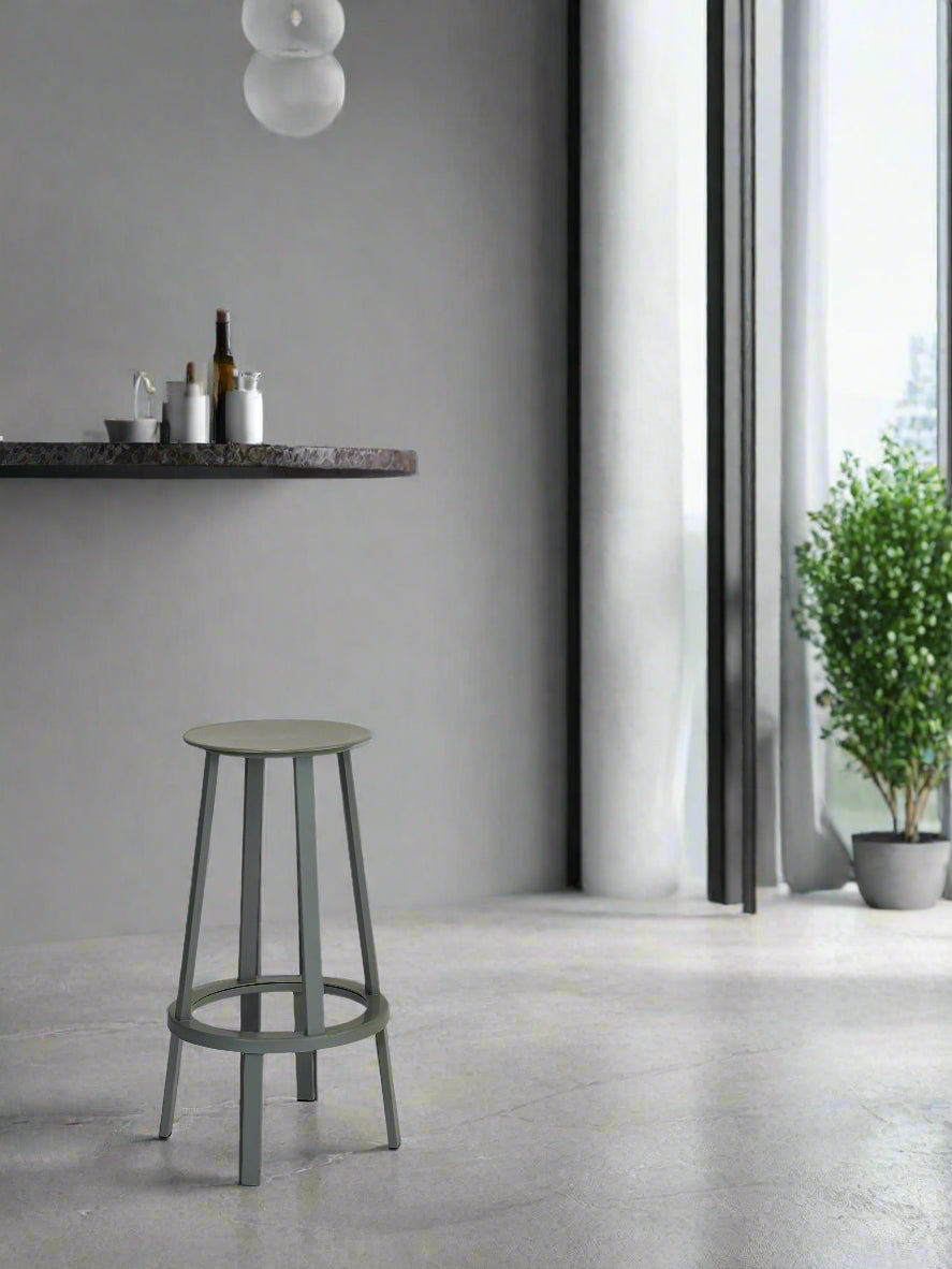 HAY Revolver Barstol (Grå/Høj)