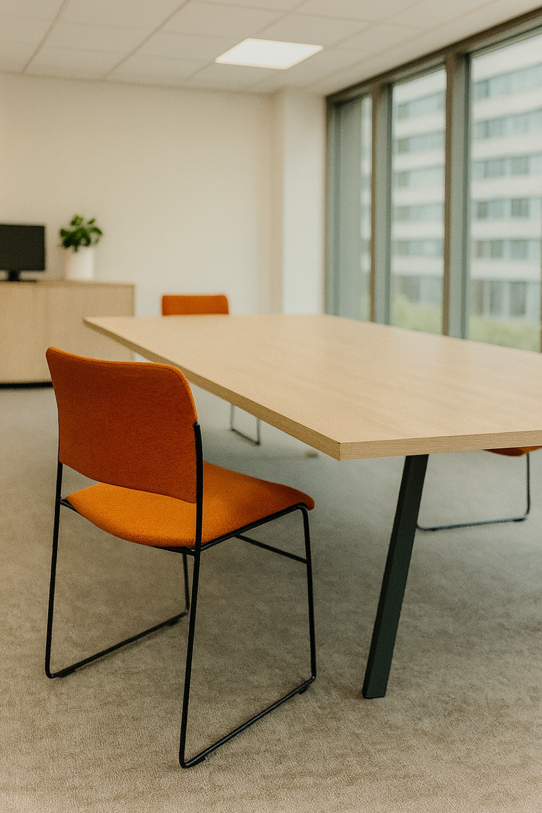 40/4 Konferencestol - Howe (Orange u. armlæn)