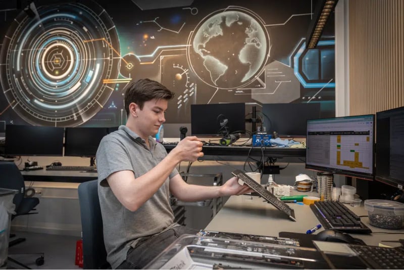 GladTeknik fra Løvens Hule har indrettet deres værksted med møbler fra Circular Furniture