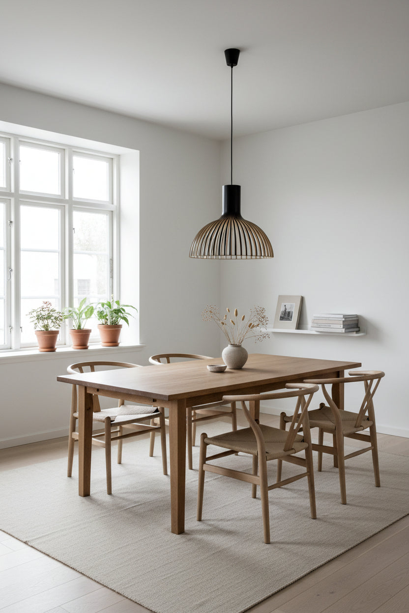Secto Design Victo 4250 Pendel – Sort/Natur Ø56 cm