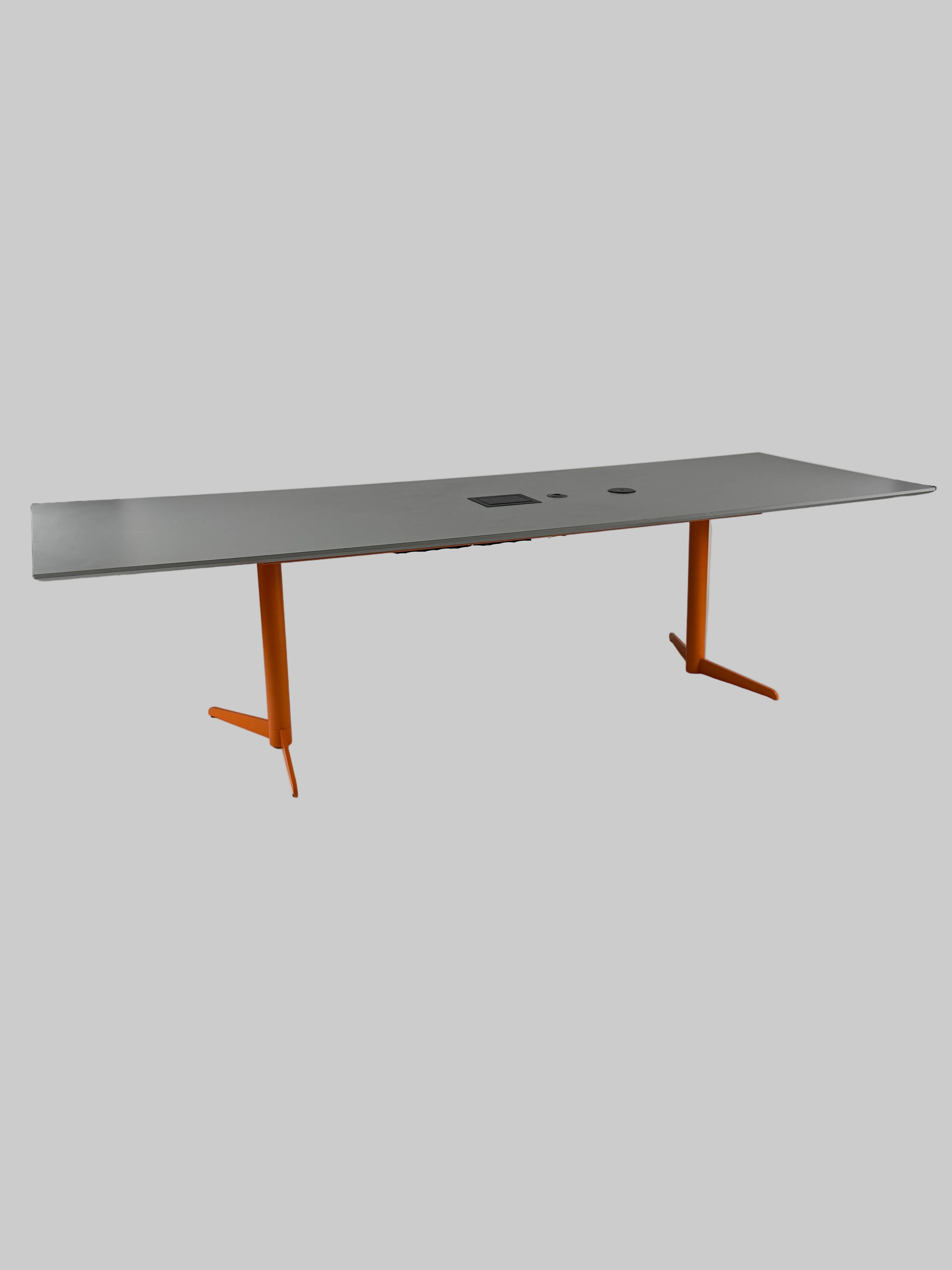 Mødebord – Grå/Orange Stel 280x90cm
