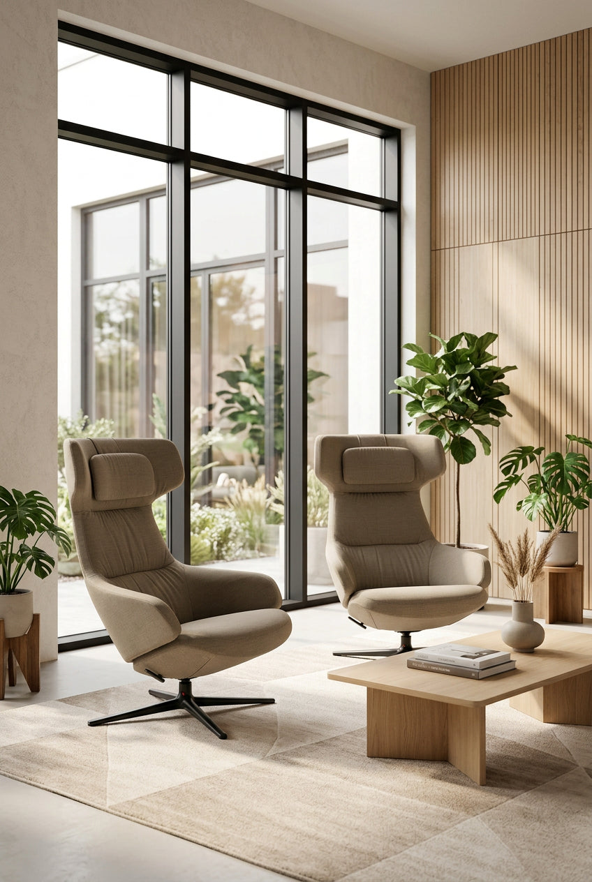 Arper Aston Club Loungestol – Gråbrun/Sort Stel