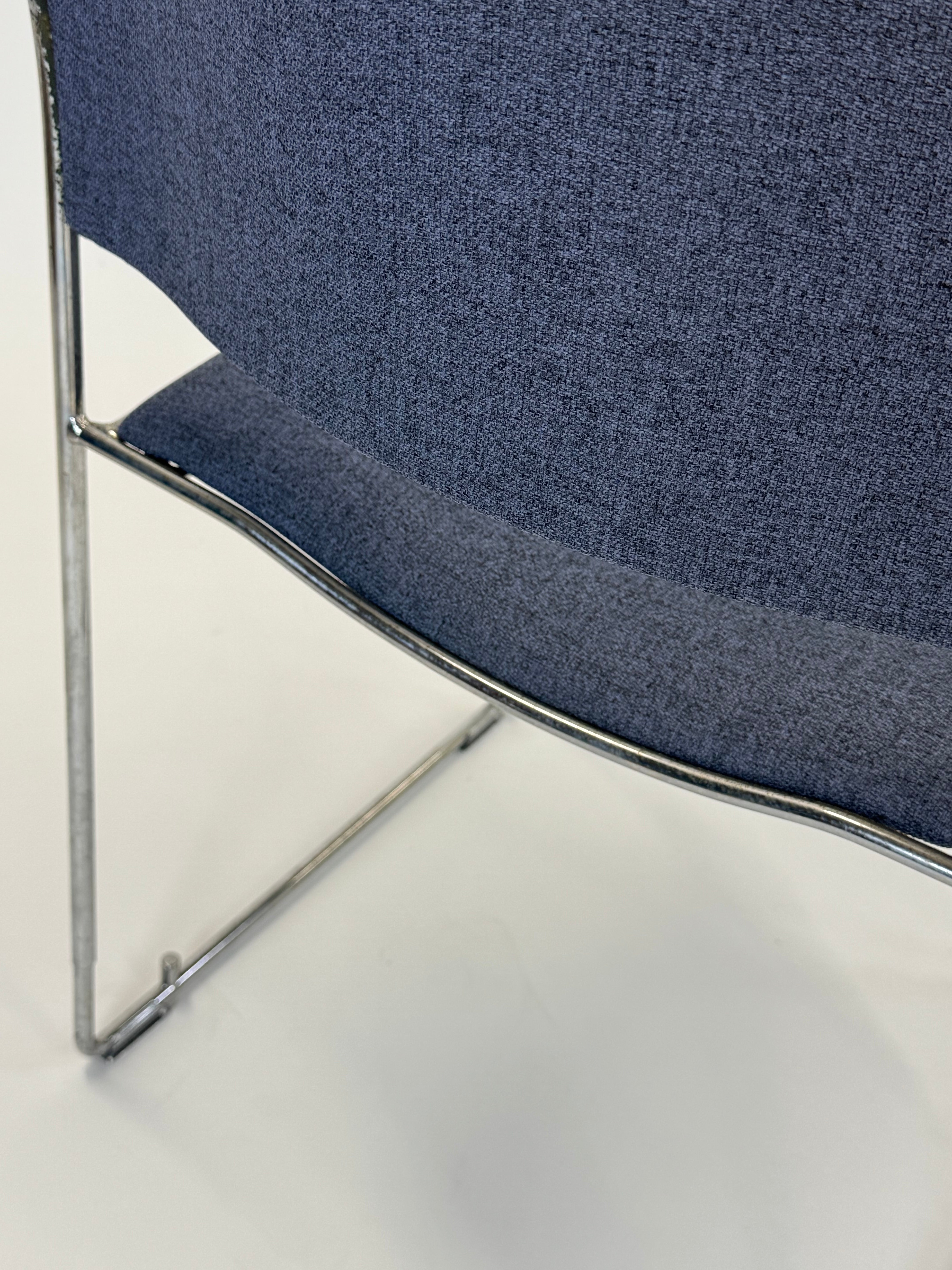 Howe | 40/4 Konferencestol (Blå m. Krom Stel)