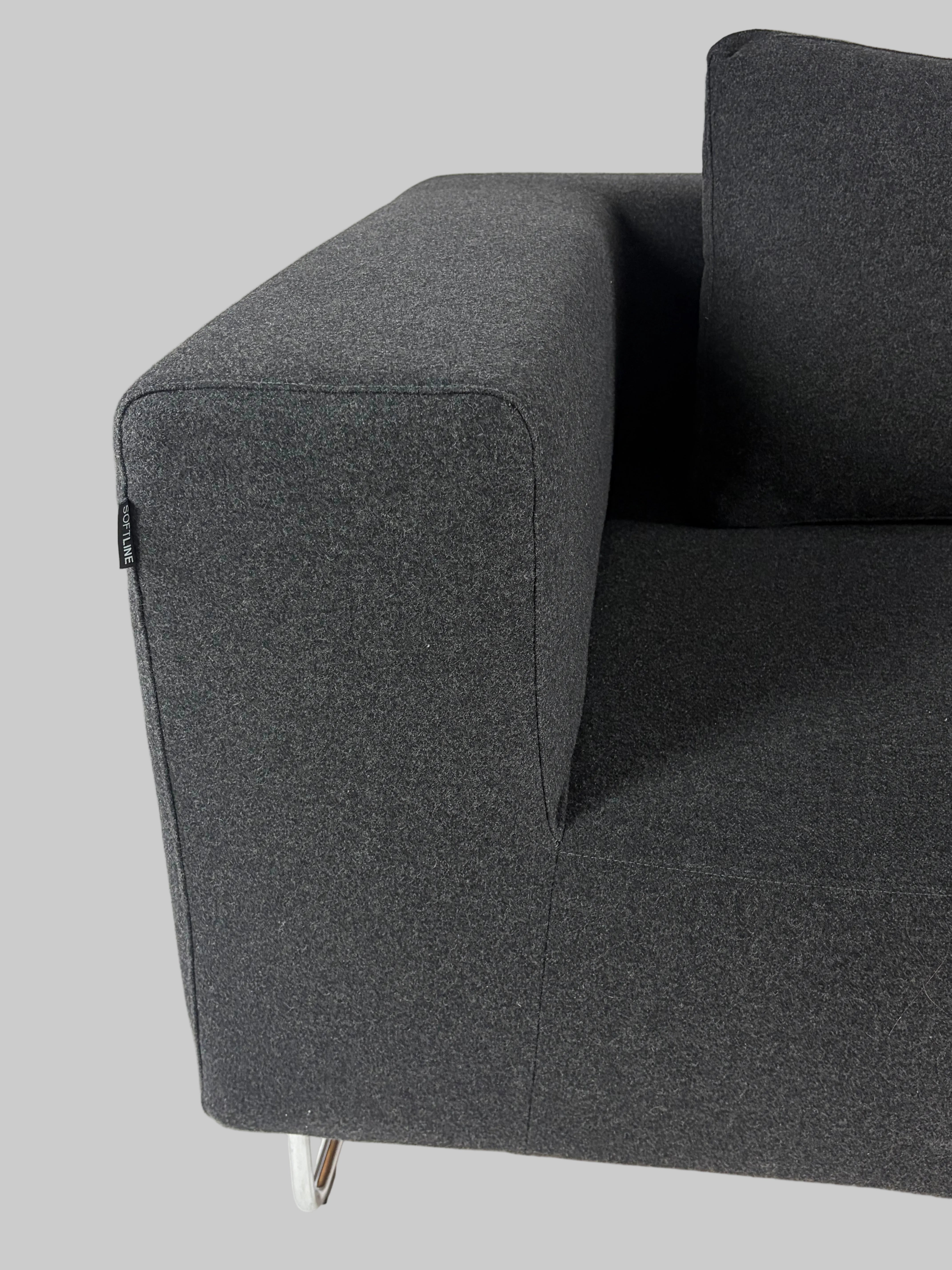 Softline Ohio Sofa – Sort/Krom Stel