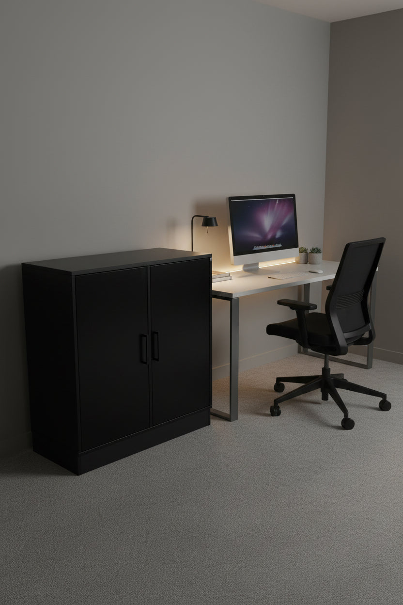 Cube Design Quadro Skab – Sort 80x43x88cm