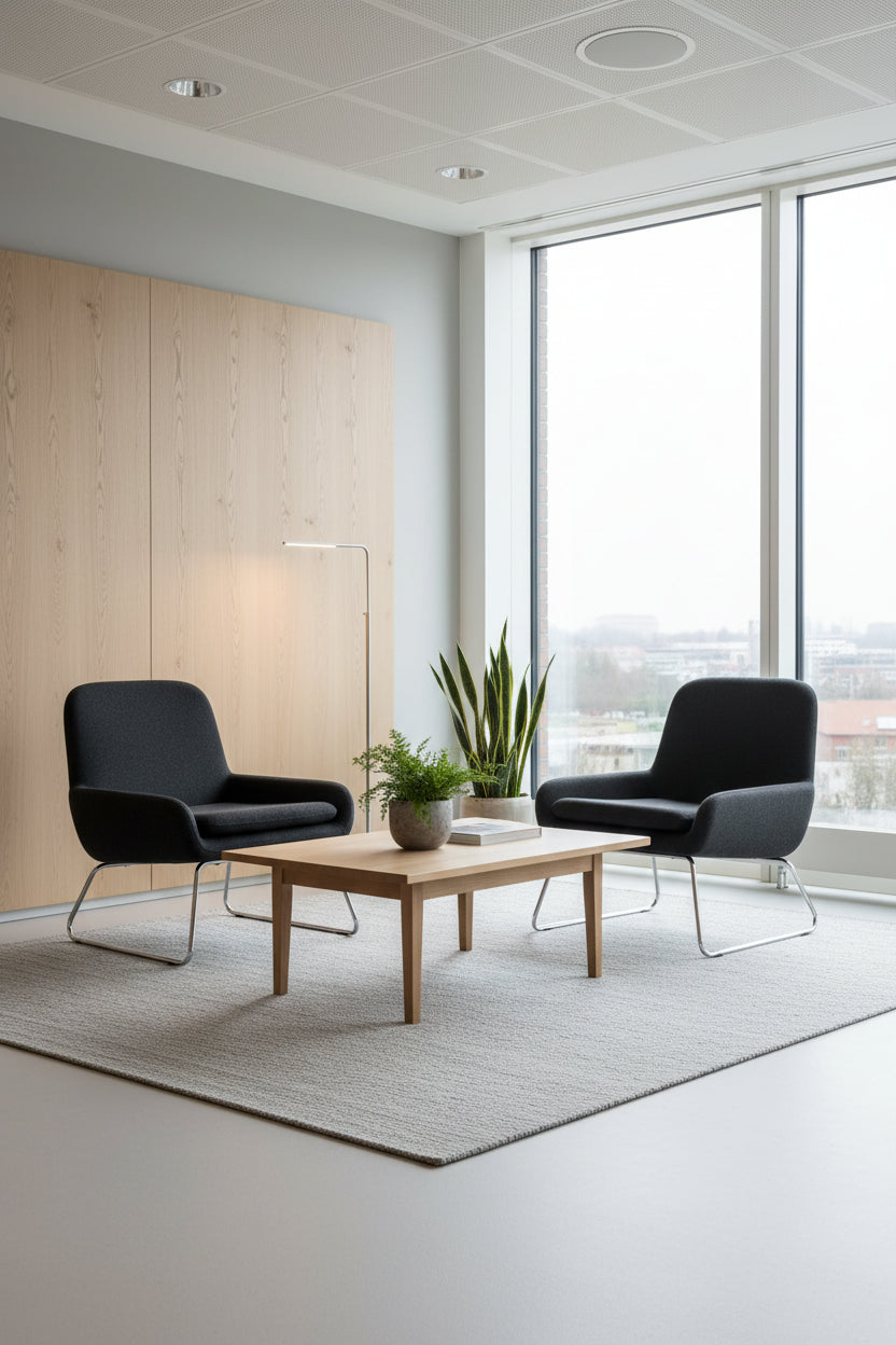 Softline Coco Loungestol – Sort/Krom Stel