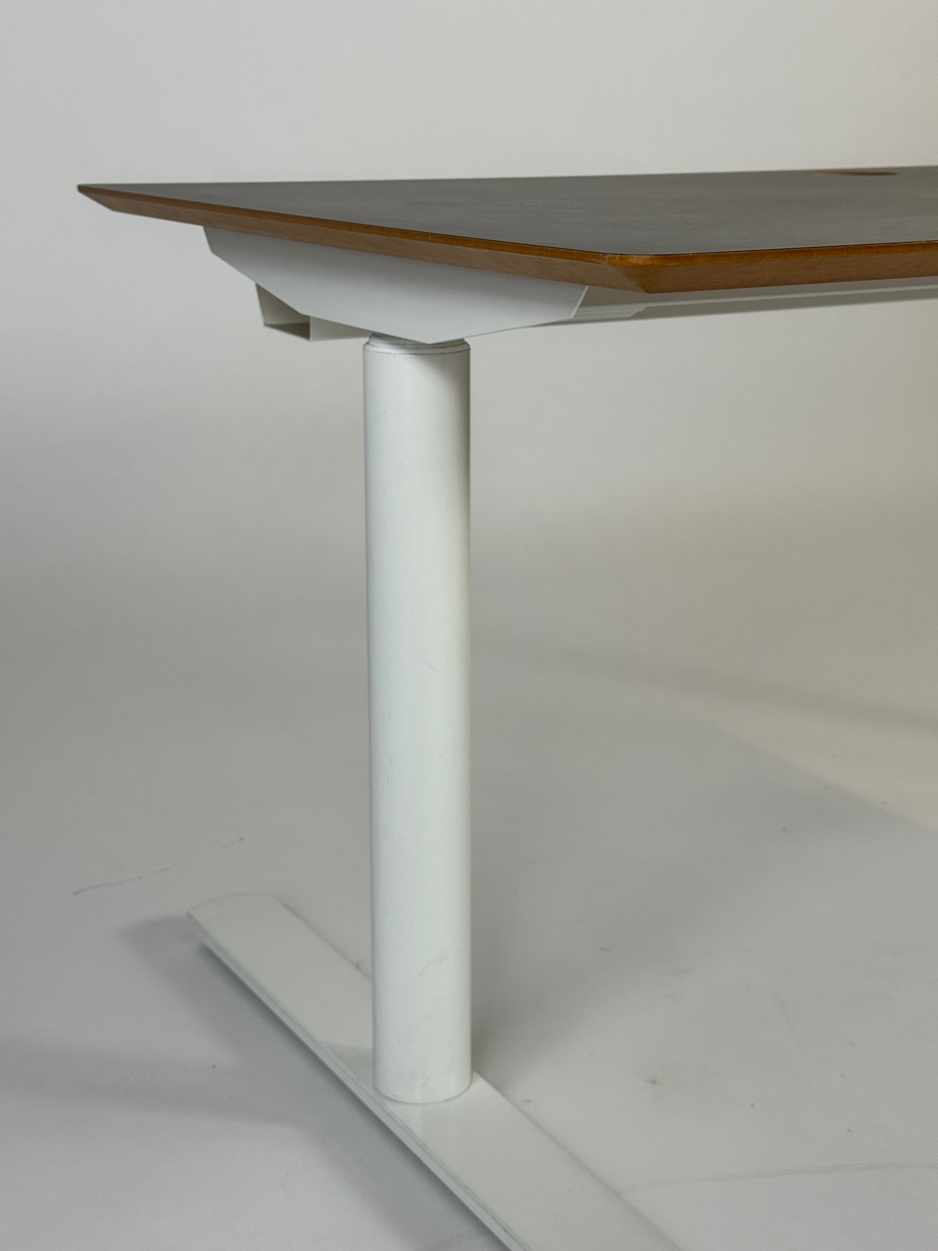 Hæve/sænkebord – Grå/Hvid 160x80 cm