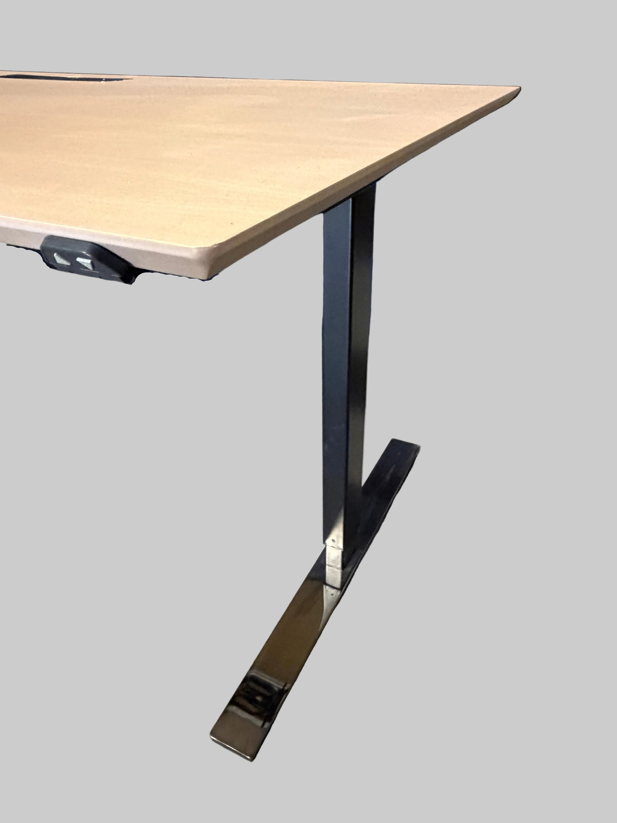 Linak Hæve/sænkebord – Natur/Sort-krom Stel 180x90cm