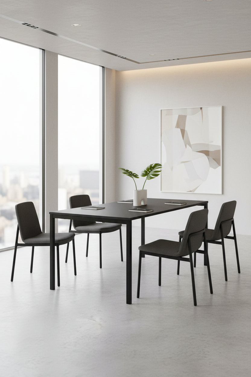 Holmris B8 Quadro Bord – Grå/Sort Stel