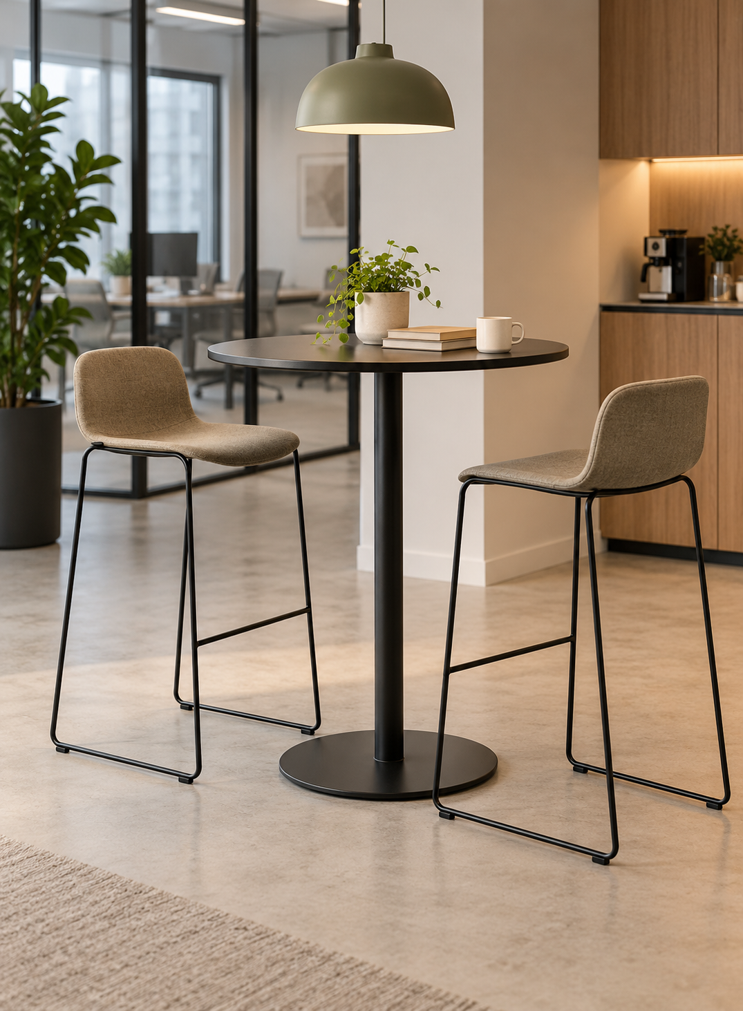 Materia Neo Barstol – Beige/Sort Stel SH78cm
