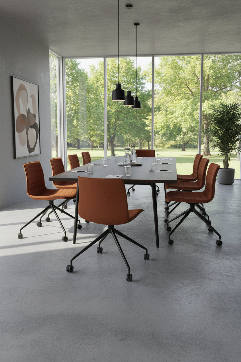 Arper Catifa 46 Stol – Orange/Sort Stel