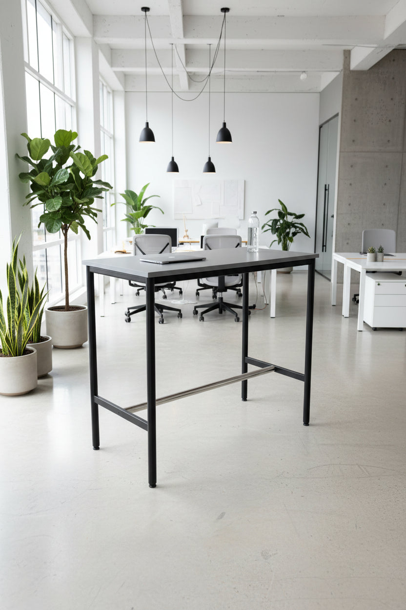 Højbord – Grå/Sort Stel 120x60x105cm