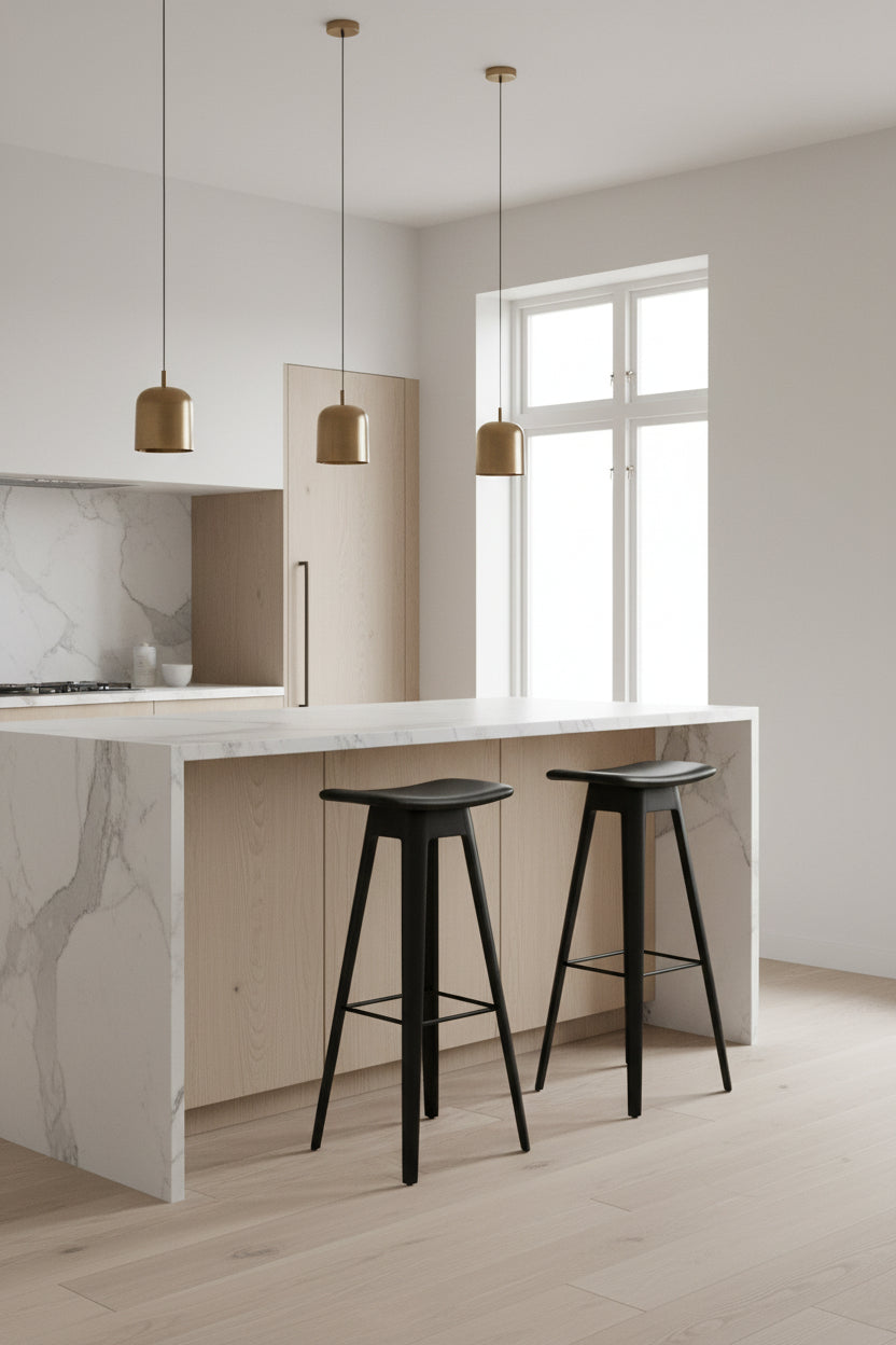 Andersen Furniture HC1 Barstol – Sort Læder SH 80cm