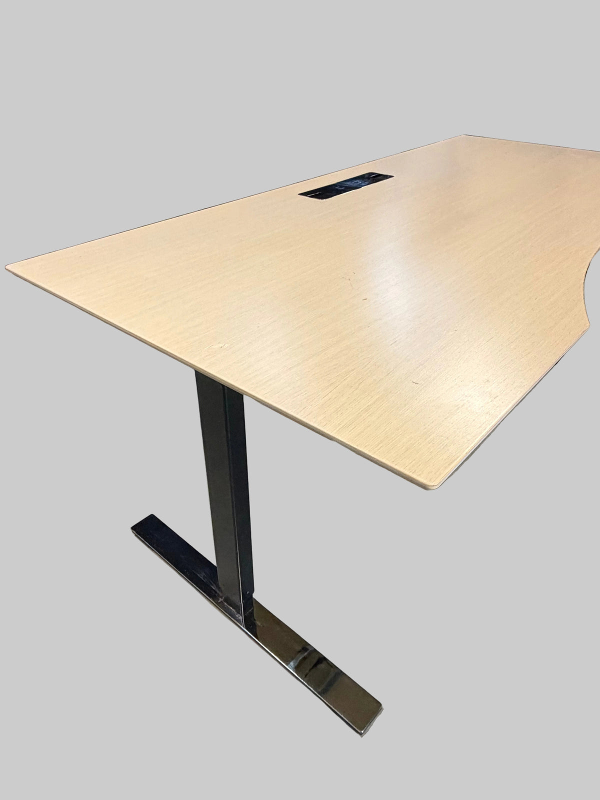 Linak Hæve/sænkebord – Natur/Sort-krom Stel 180x90cm