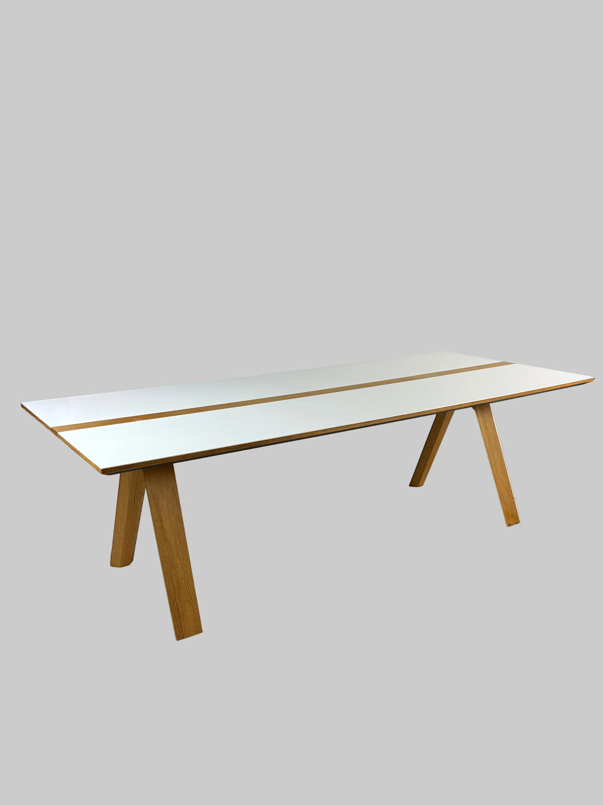 Mølballe String Bord – Hvid/Natur 240x100xH73cm