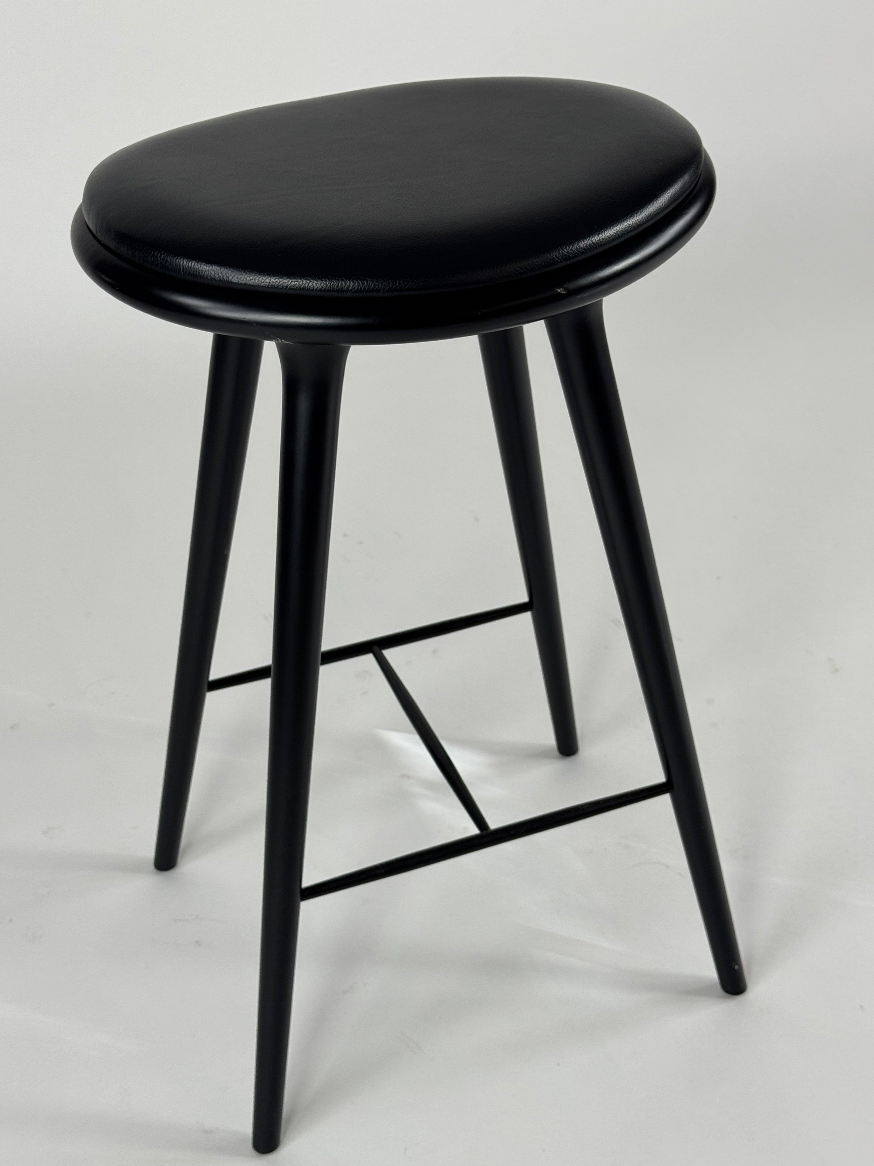 Mater High Stool – Sort Læder