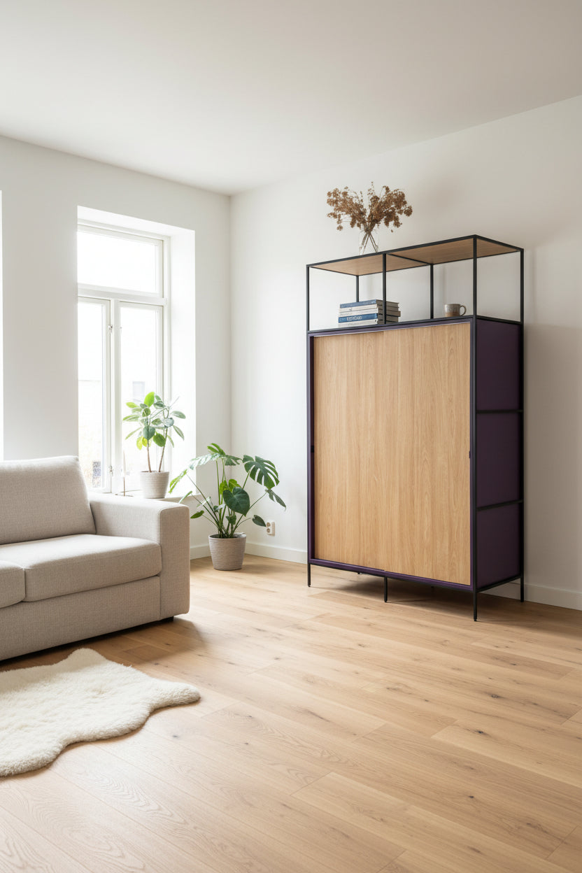 Metalreol – Multifarvet 119x55x202 cm