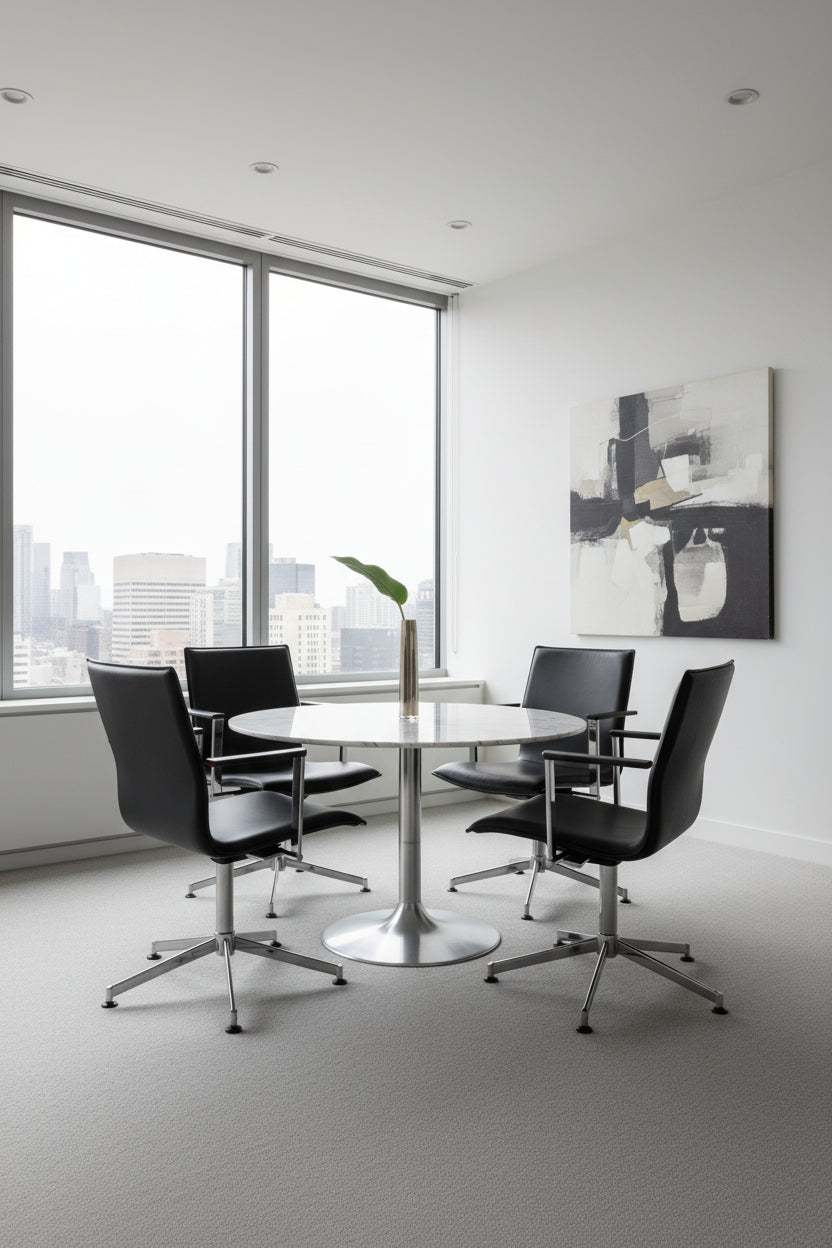 Magnus Olesen Inferno Stol m. Armlæn – Sort Læder