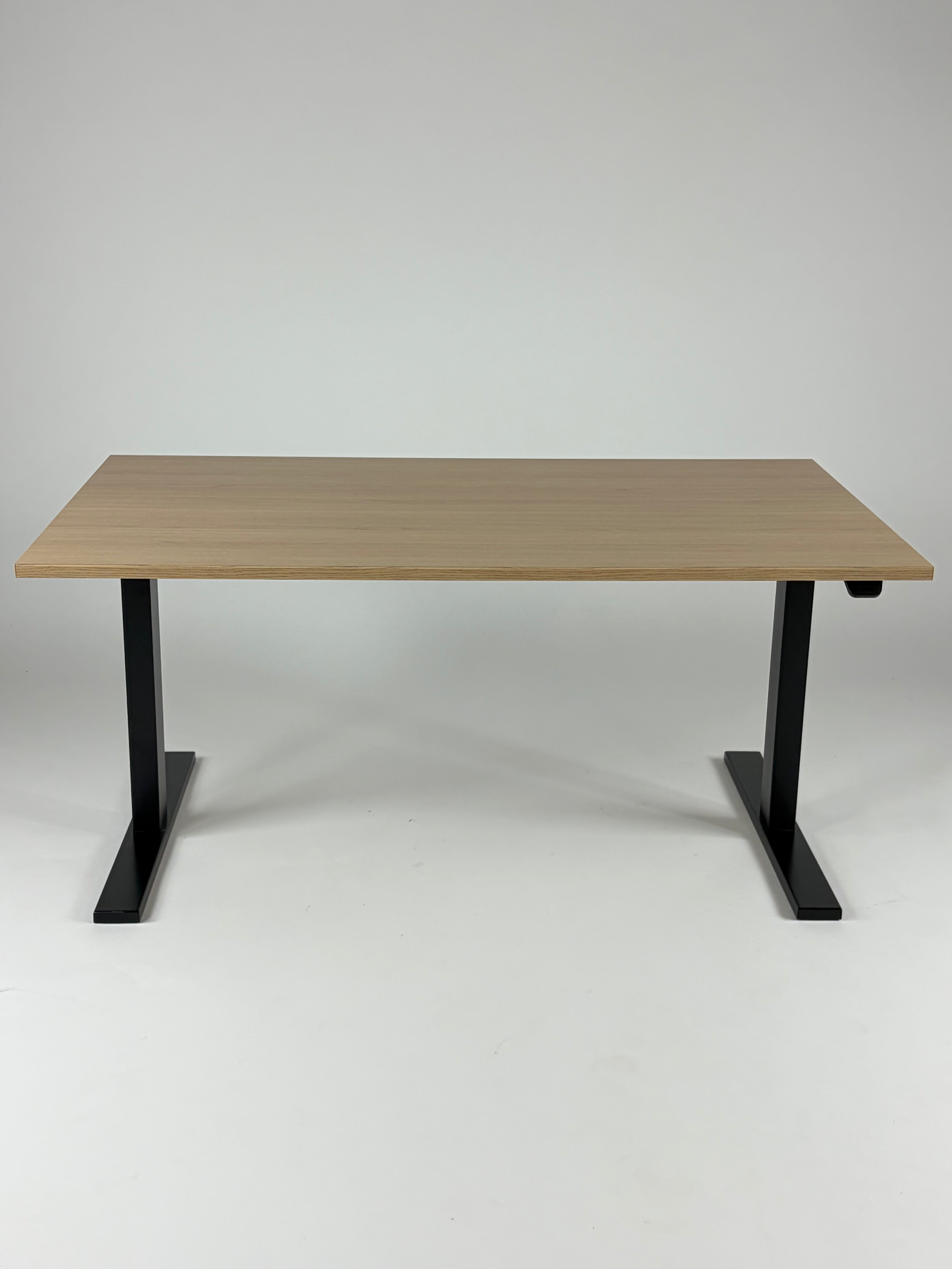 HolmrisB8 Q20 Hæve/sænkebord – Natur/Sort Stel 160x80cm
