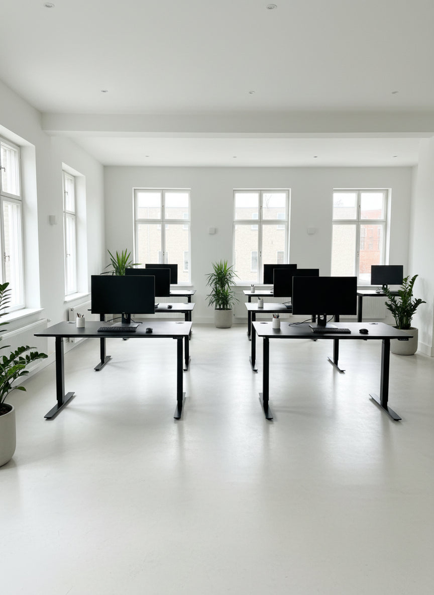 Hæve/sænkebord – Sort 120x80 cm