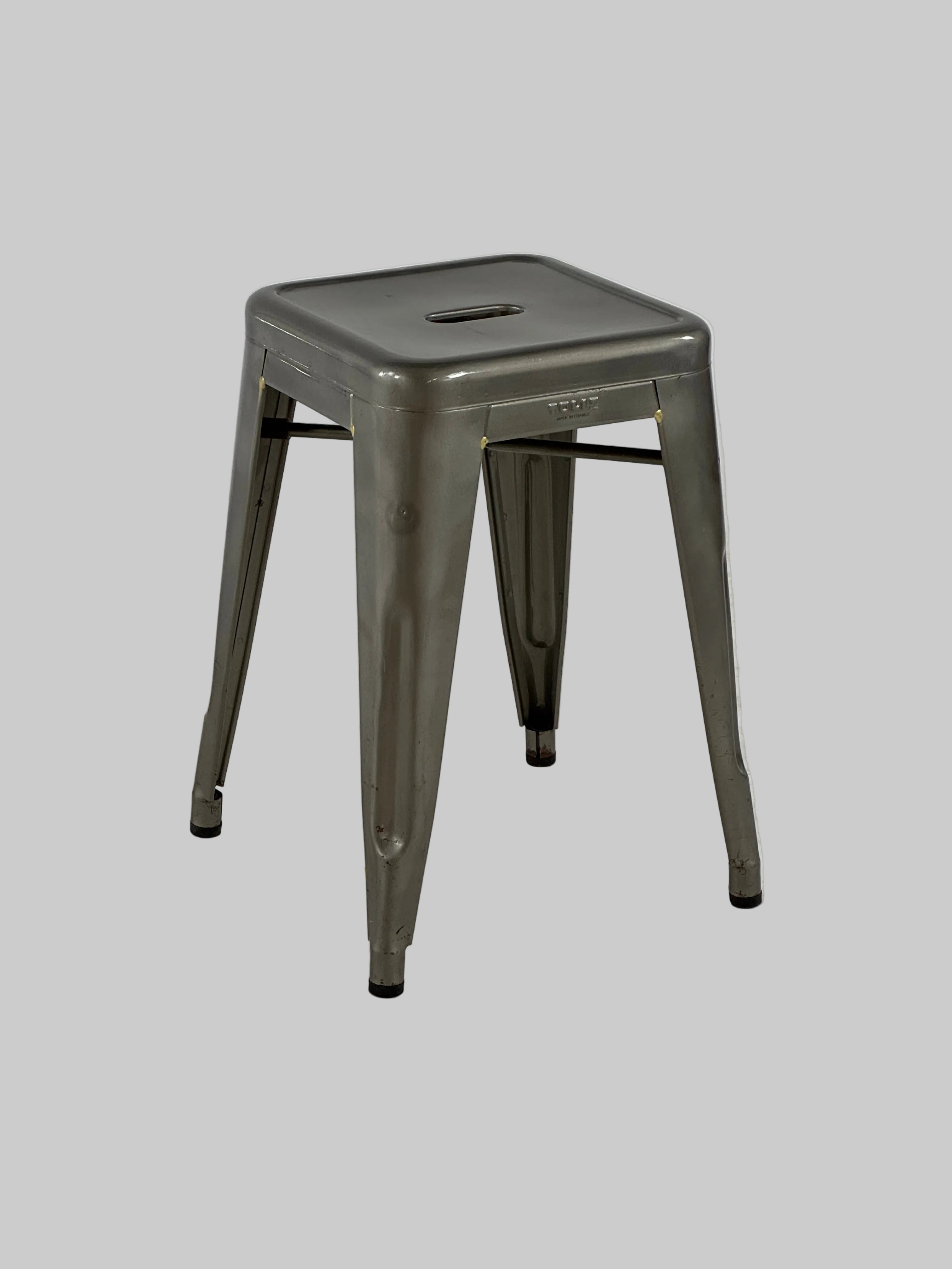 Tolix H50 Skammel – Grå SH 50 cm