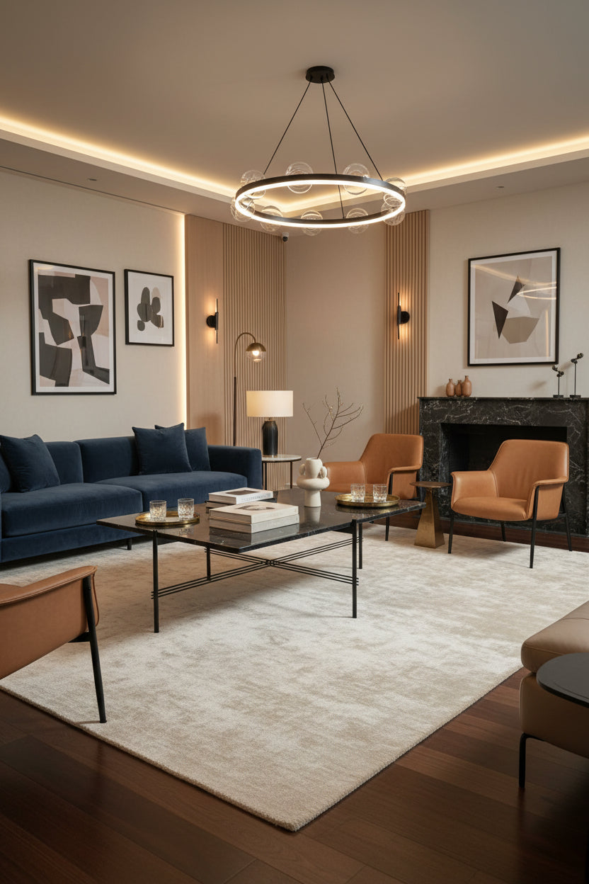 GUBI TS Coffee Table – Sort Marmor