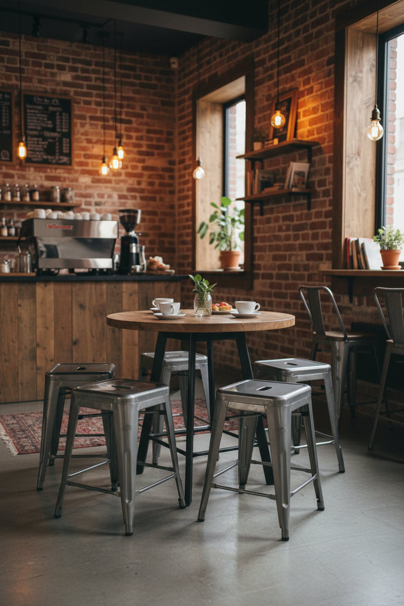 Tolix H50 Skammel – Grå SH 50 cm