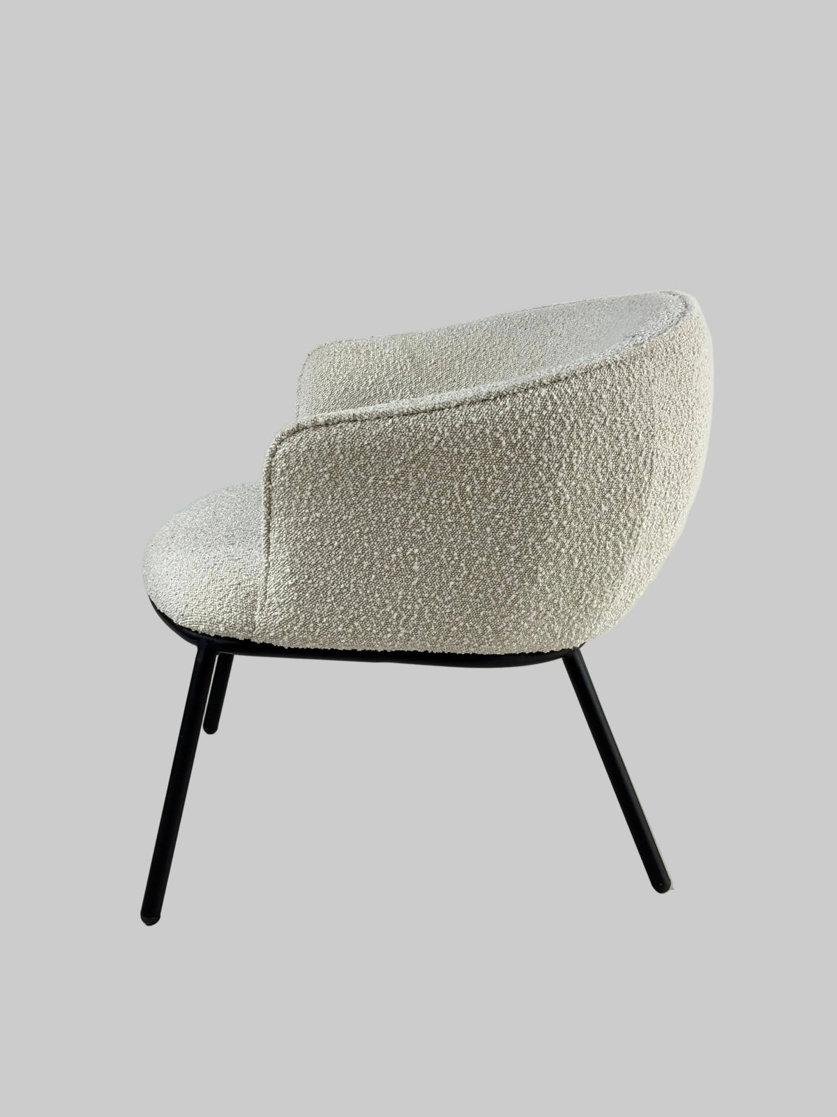Ellos Home Xander Loungestol – Hvid/Beige/Sort Stel