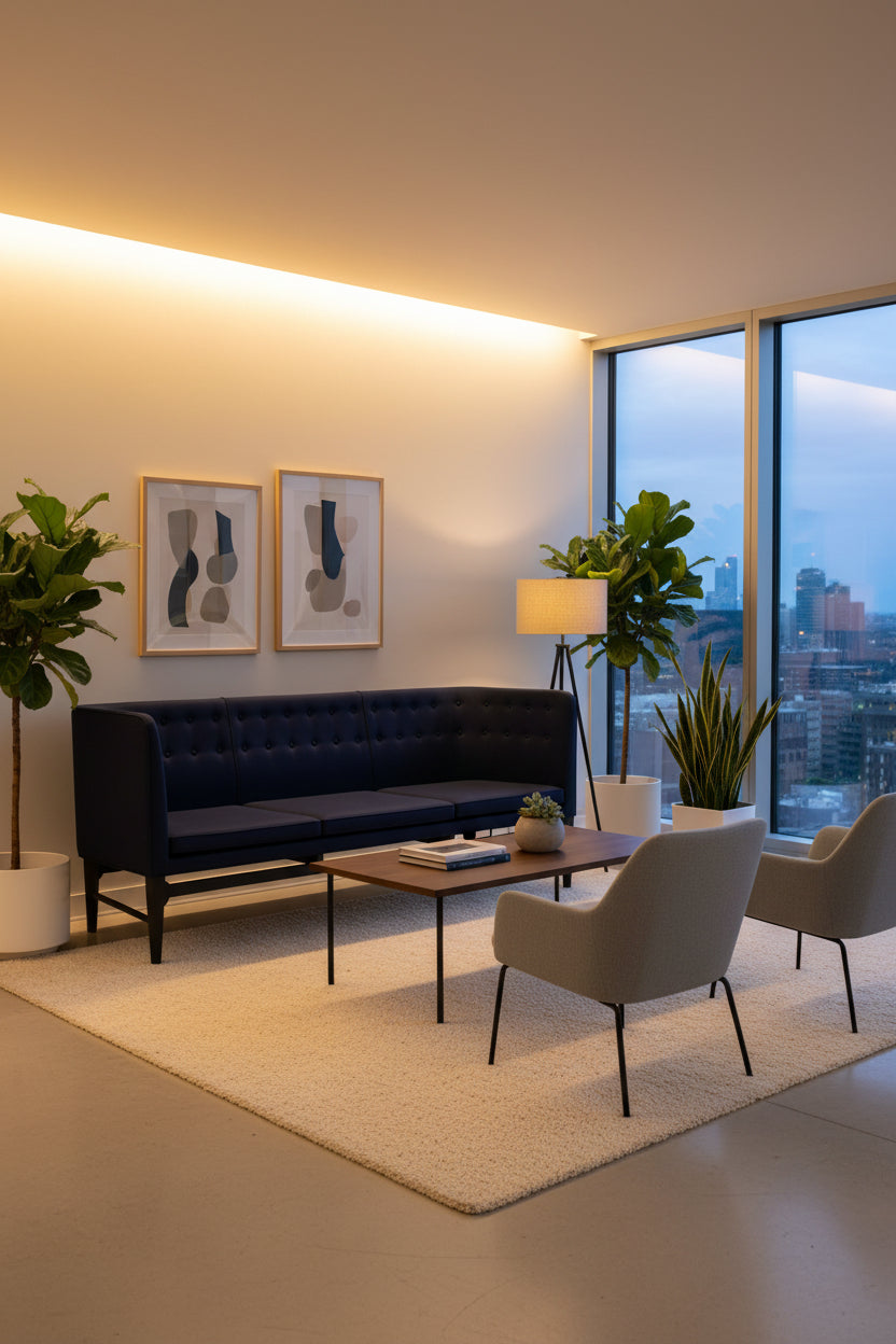 &Tradition Mayor AJ5  Sofa  – Mørkeblå/Sort Stel