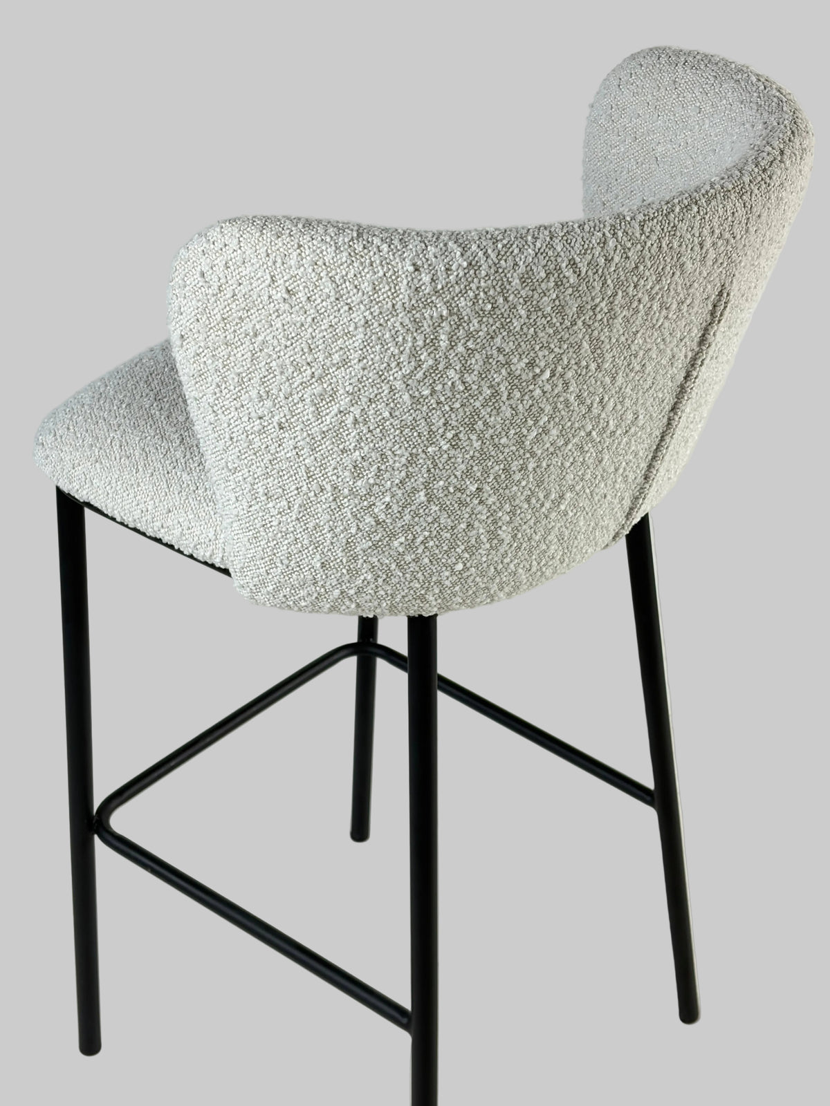 Ellos Home Tirri Barstol – Cremehvid/Sort Stel SH 76cm