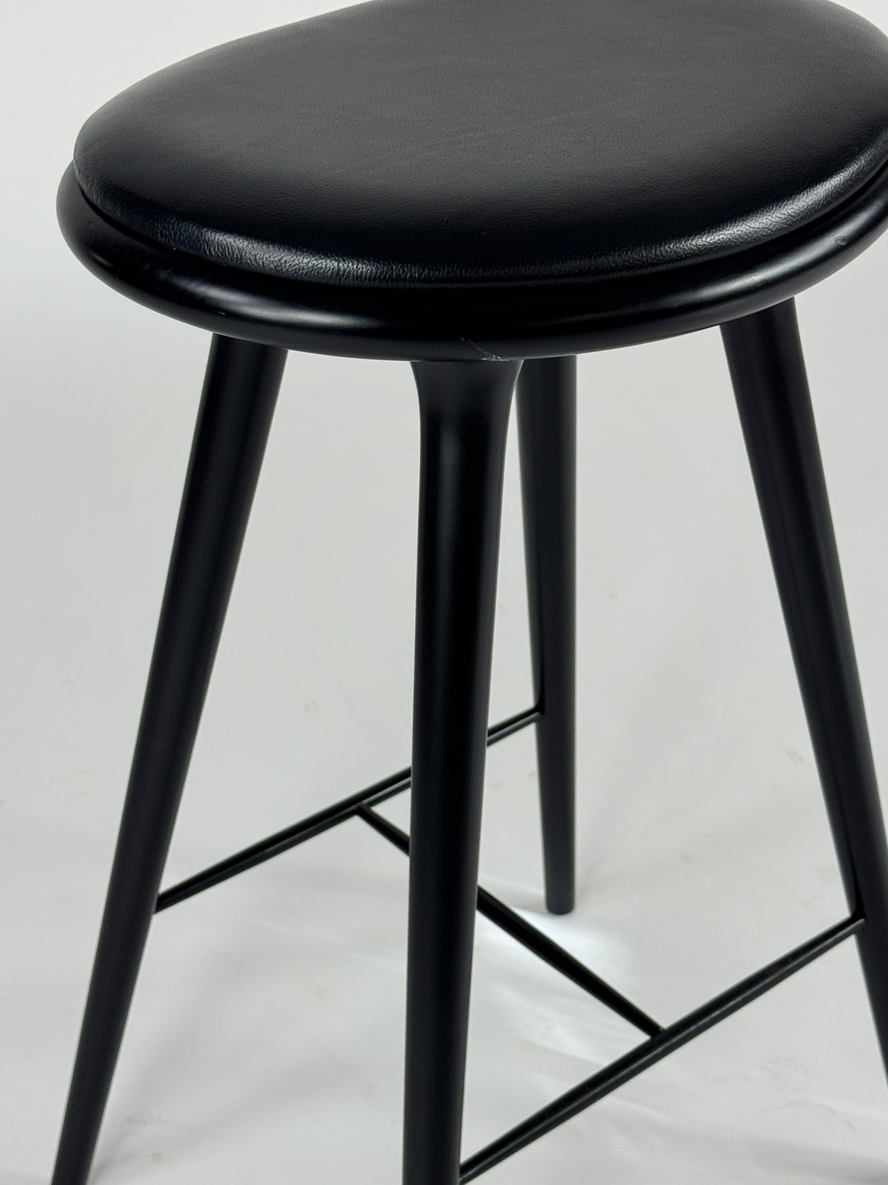 Mater High Stool – Sort Læder