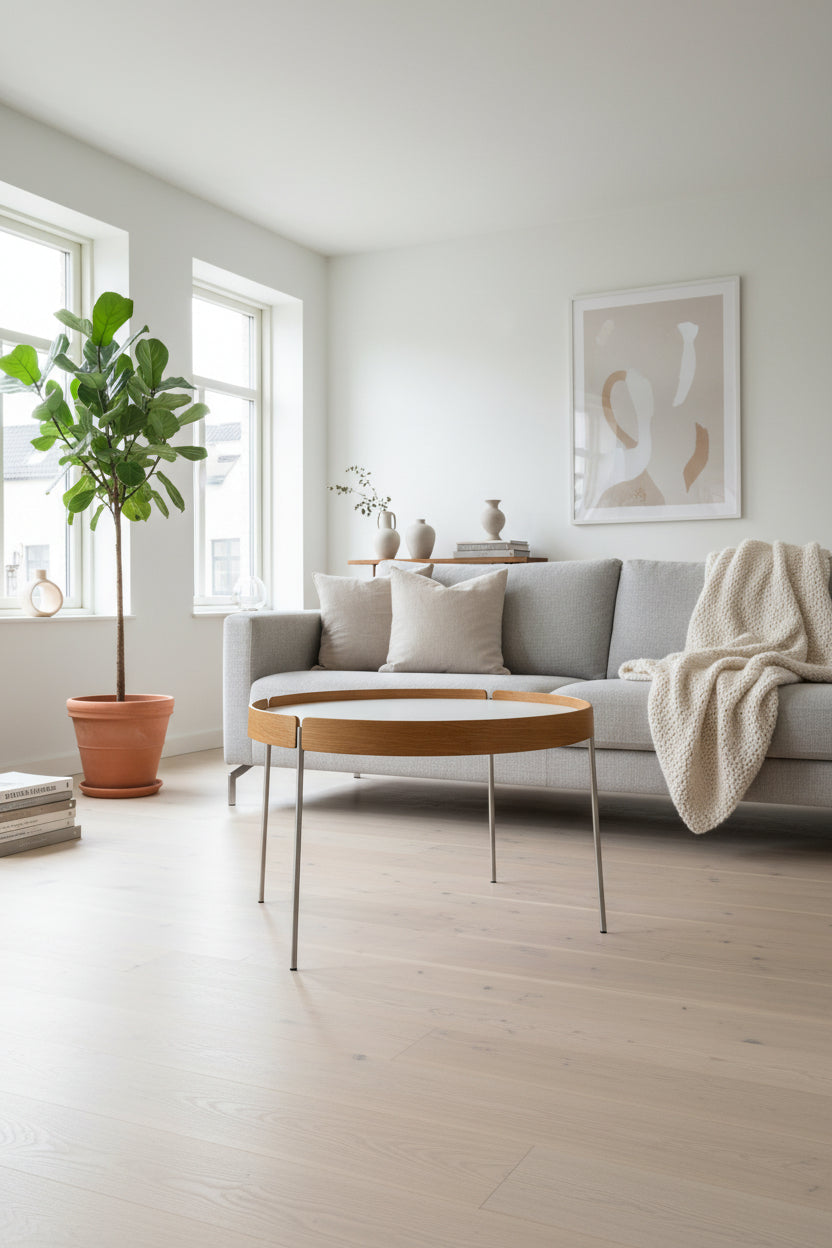 Naver Collection Turn AK725 Sofabord – Hvid/Natur