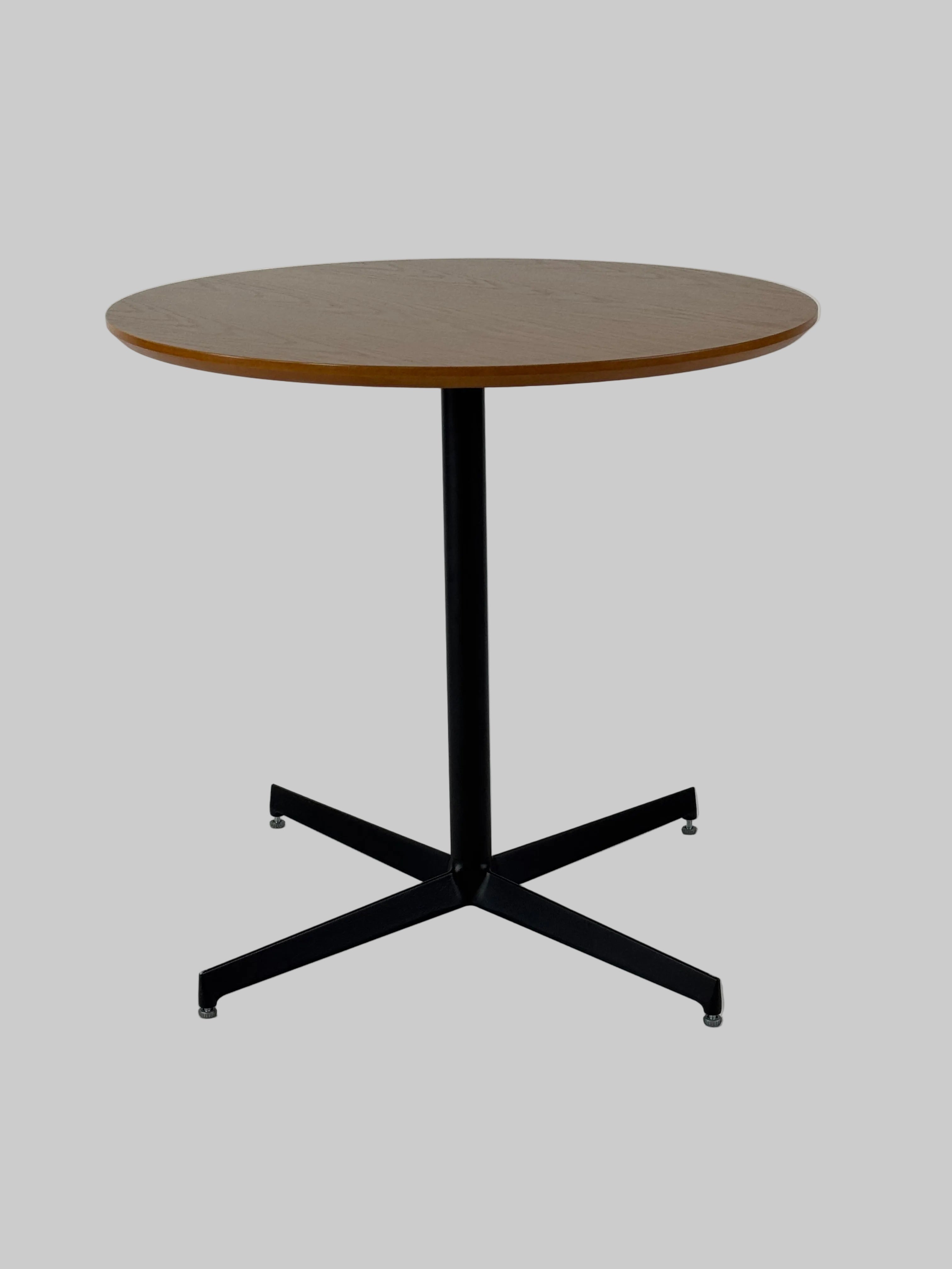 Rundt Bord - Natur/Sort Stel Ø80 cm