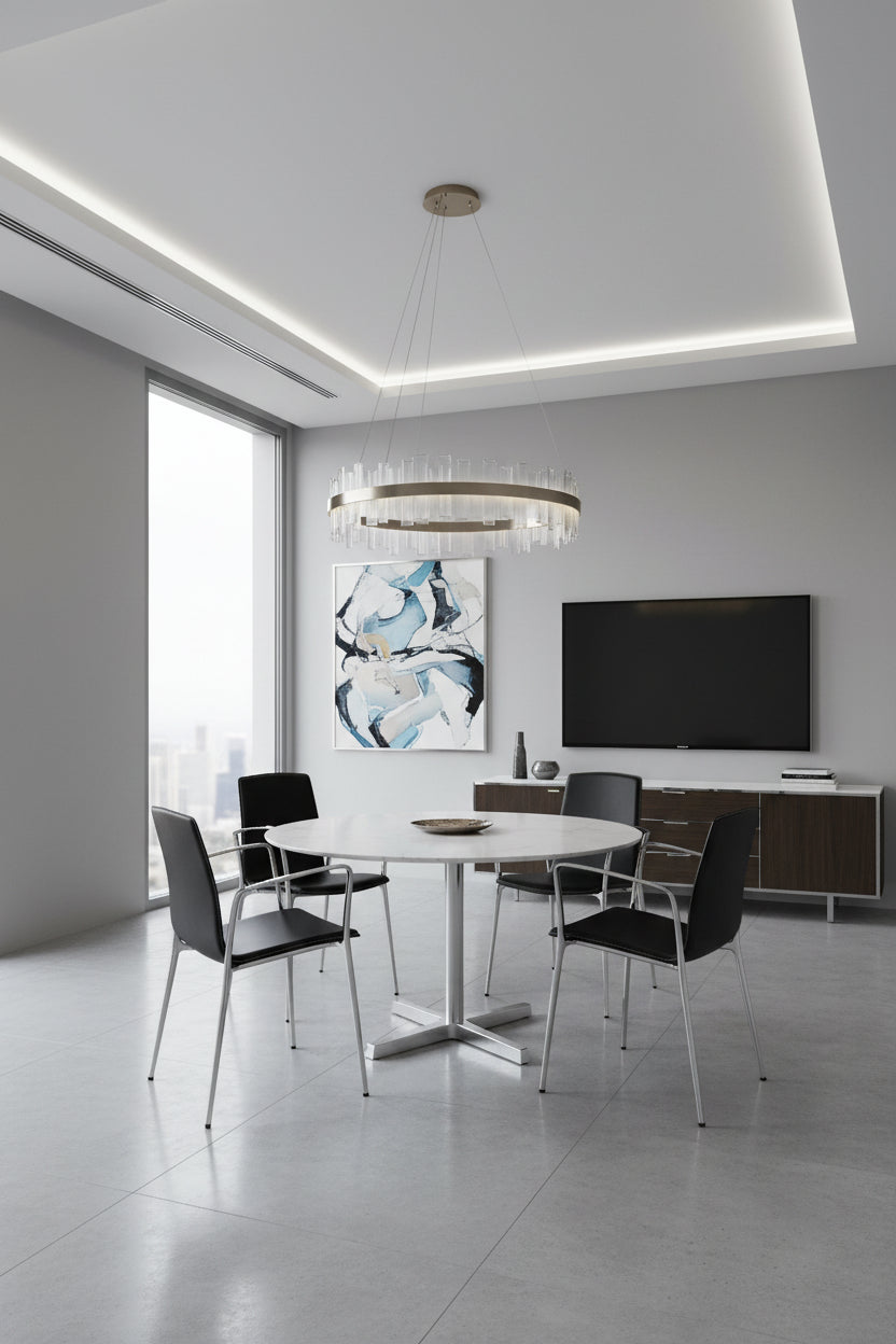 Akaba Gorka Stol – Sort Læder/Krom