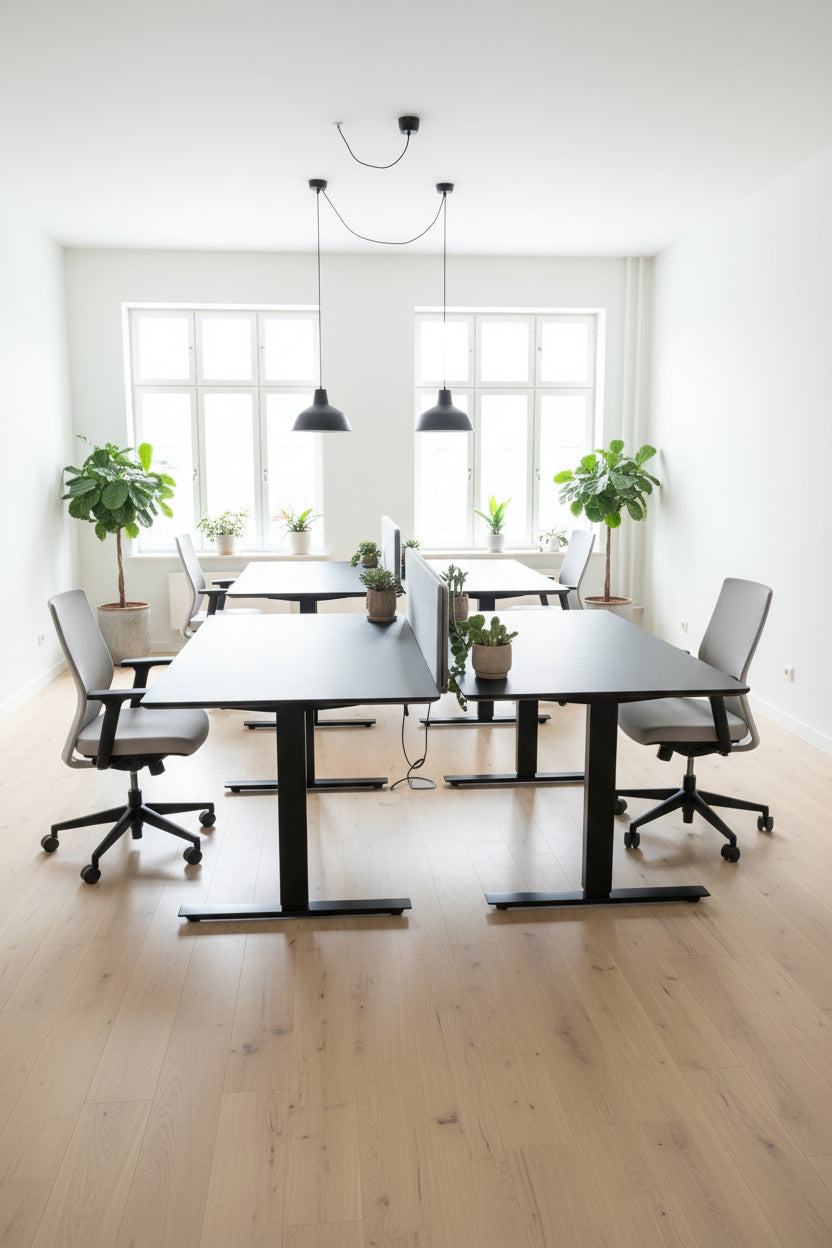 Hæve/sænkebord - Sort 140x80 cm