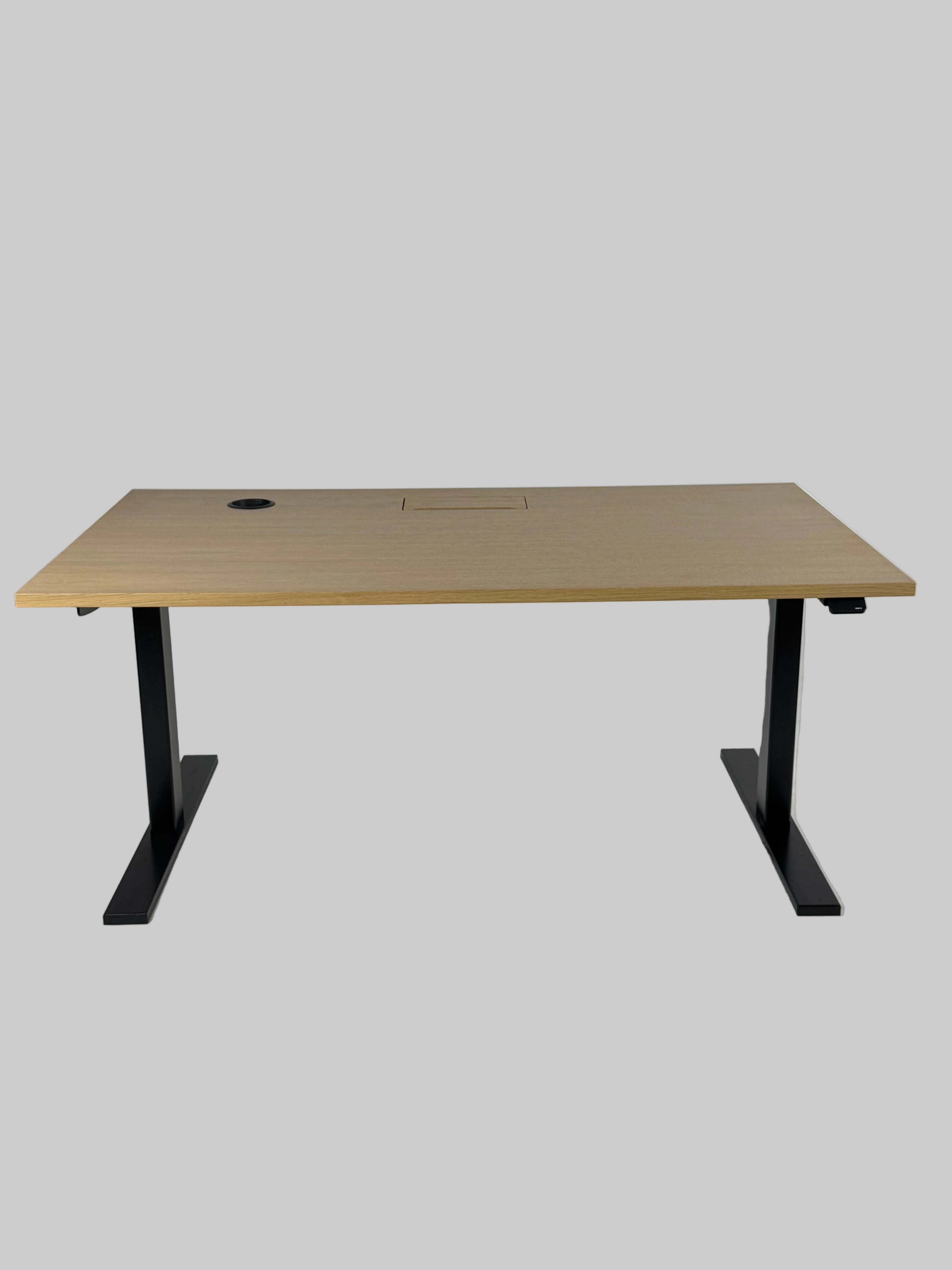 Linak Hæve/sænkebord – Natur/Sort Stel 140x80 cm