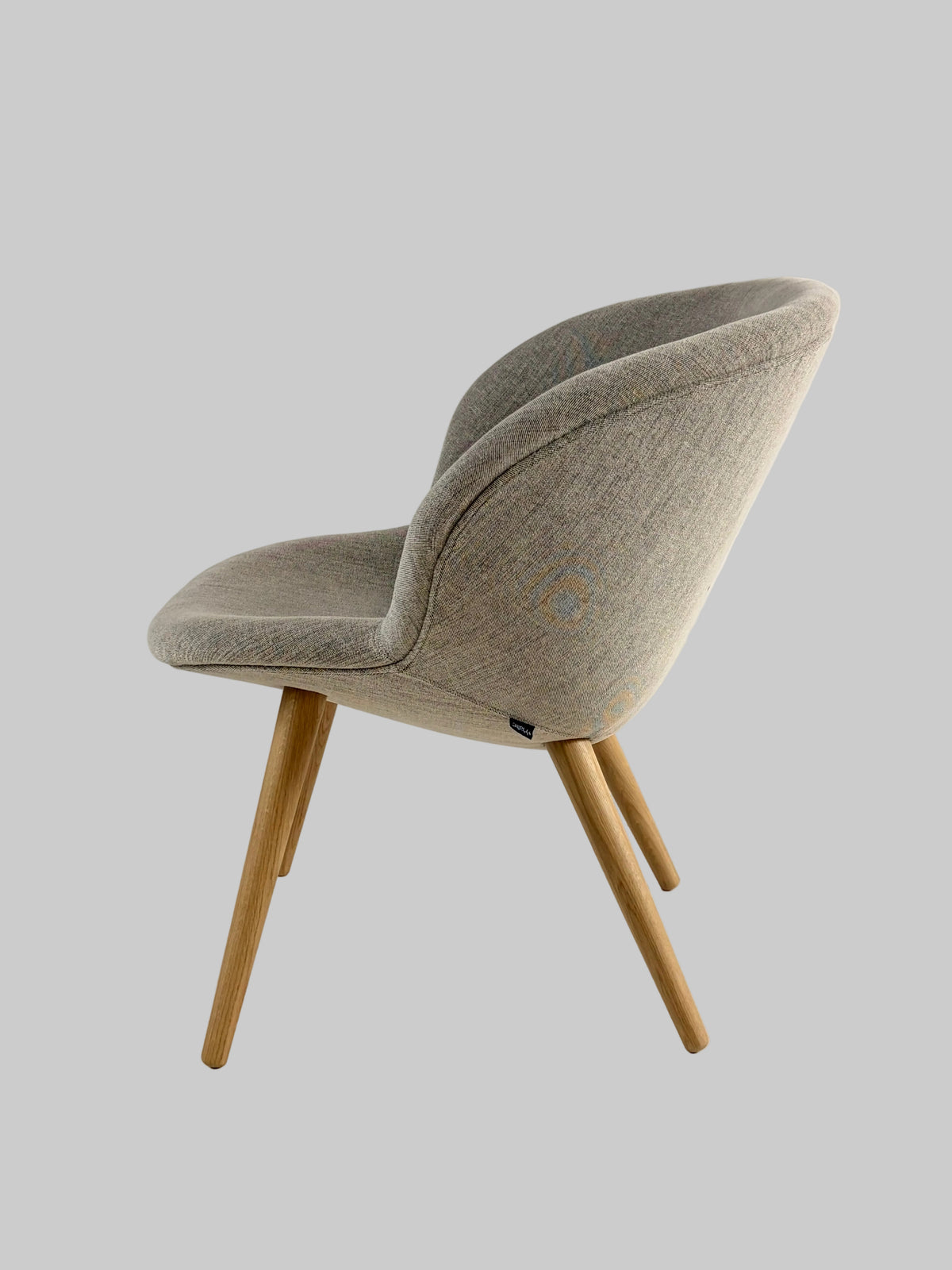 +HALLE Capri Loungestol – Lys Beige/Eg Stel