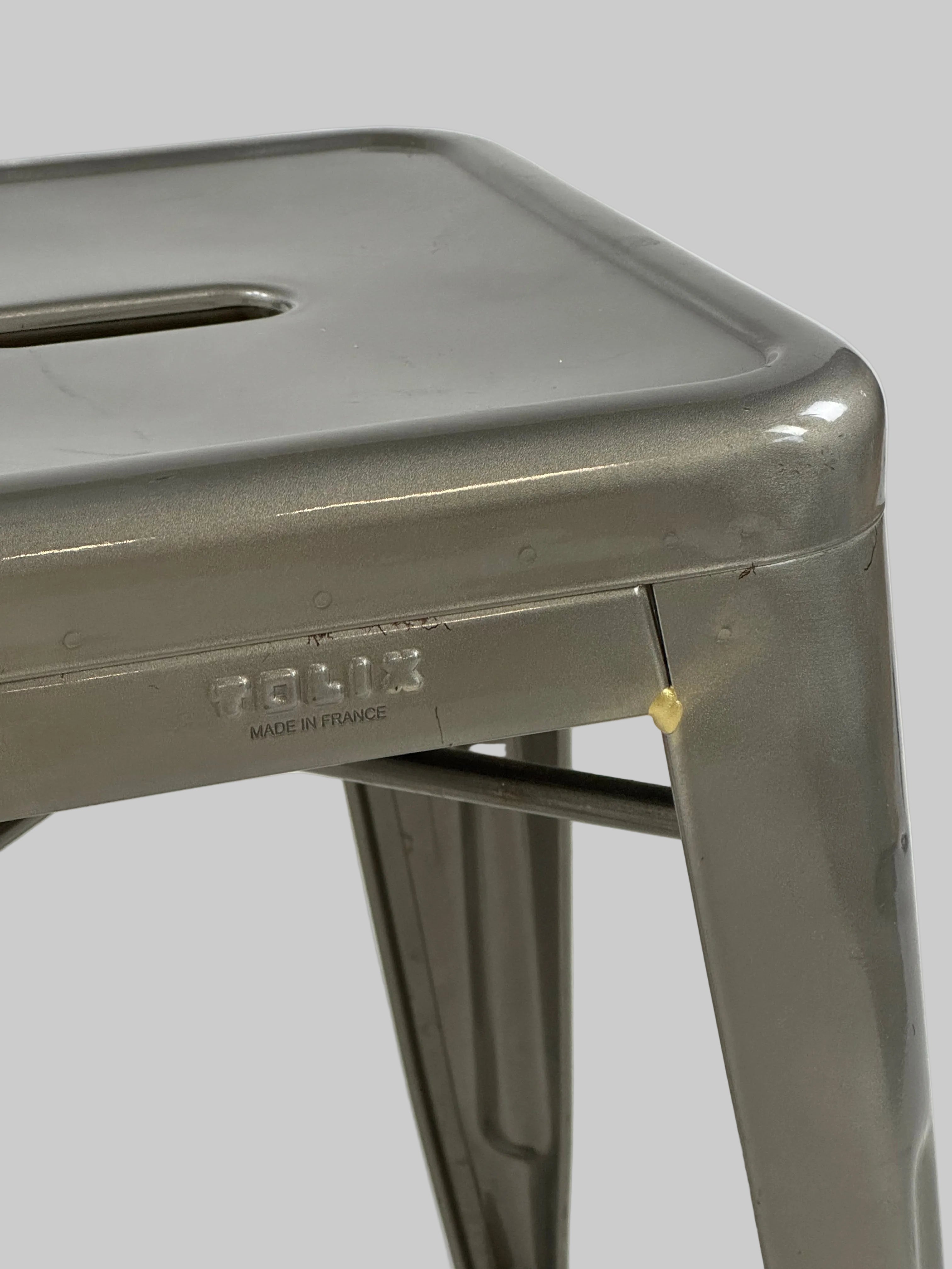 Tolix H50 Skammel – Grå SH 50 cm