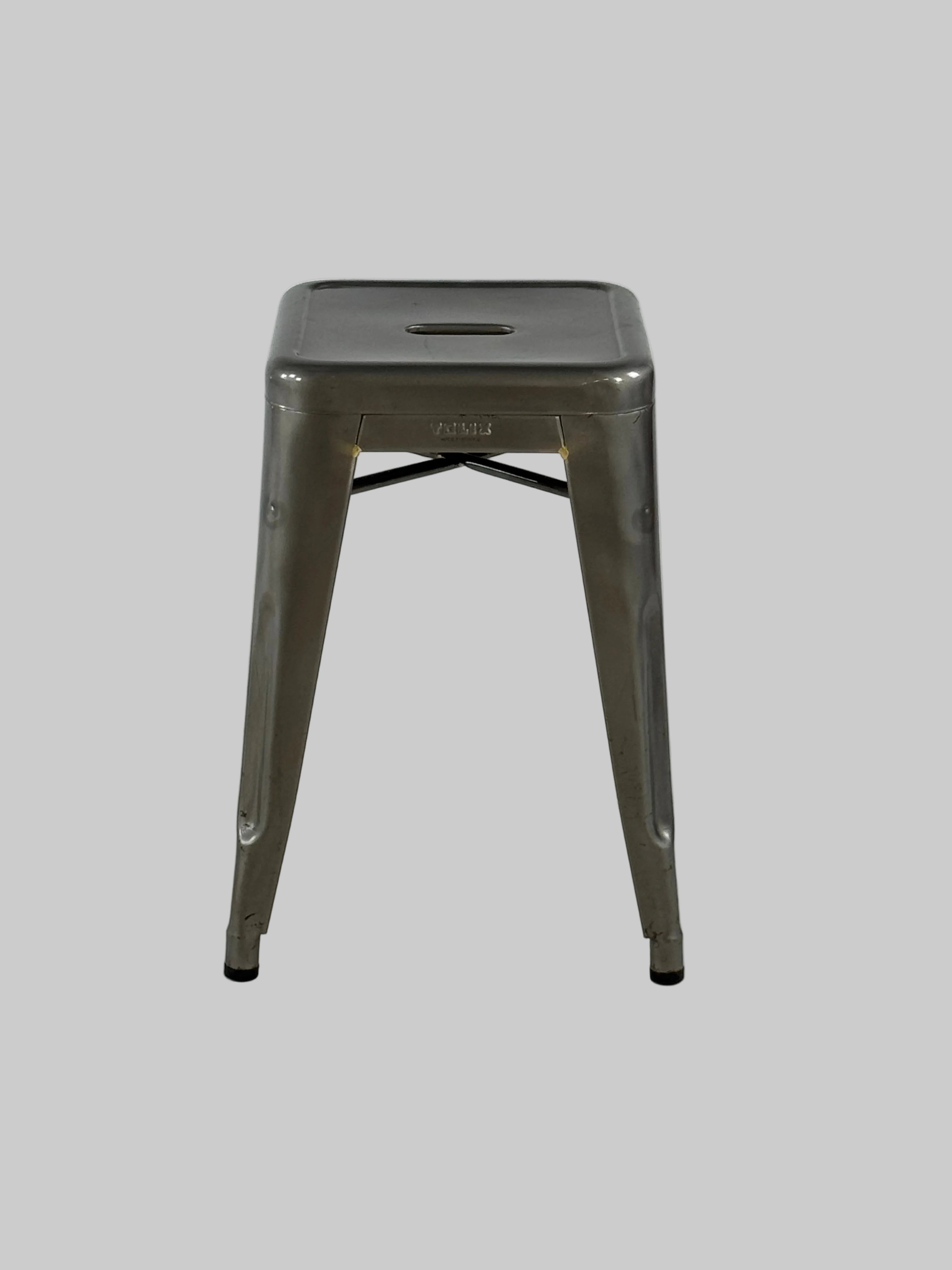Tolix H50 Skammel – Grå SH 50 cm