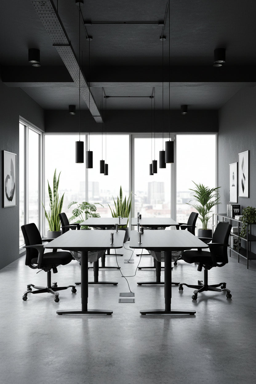 IKEA BEKANT Hæve/sænkebord – Sort 160x80cm