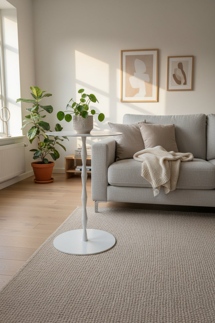 Bonaldo Fortuny Sofabord – Hvid Ø36cm