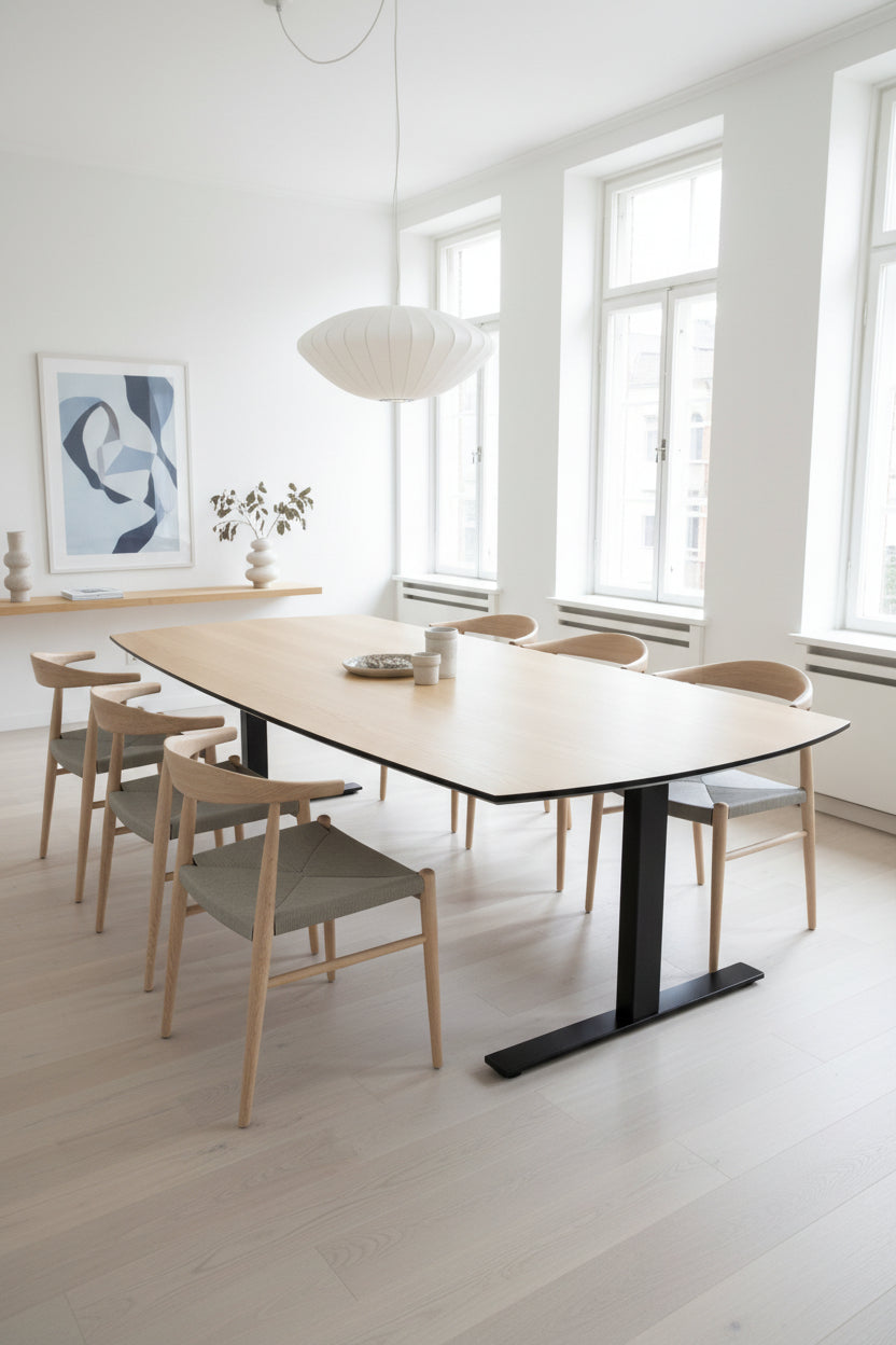 Dencon Delta Bord – Natur/Sort Stel 200x100x74cm