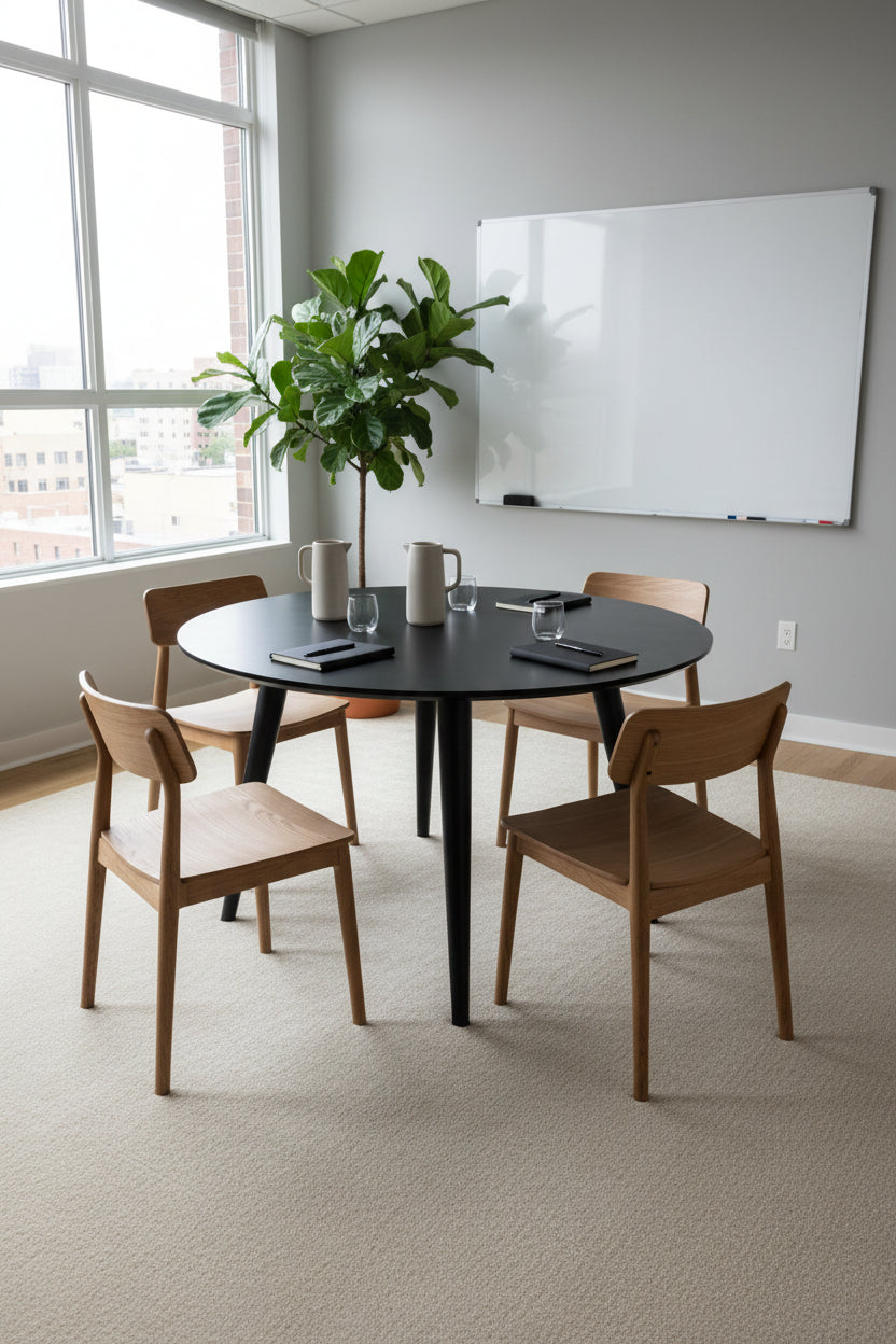 Rundt Bord - Sort Ø120 cm