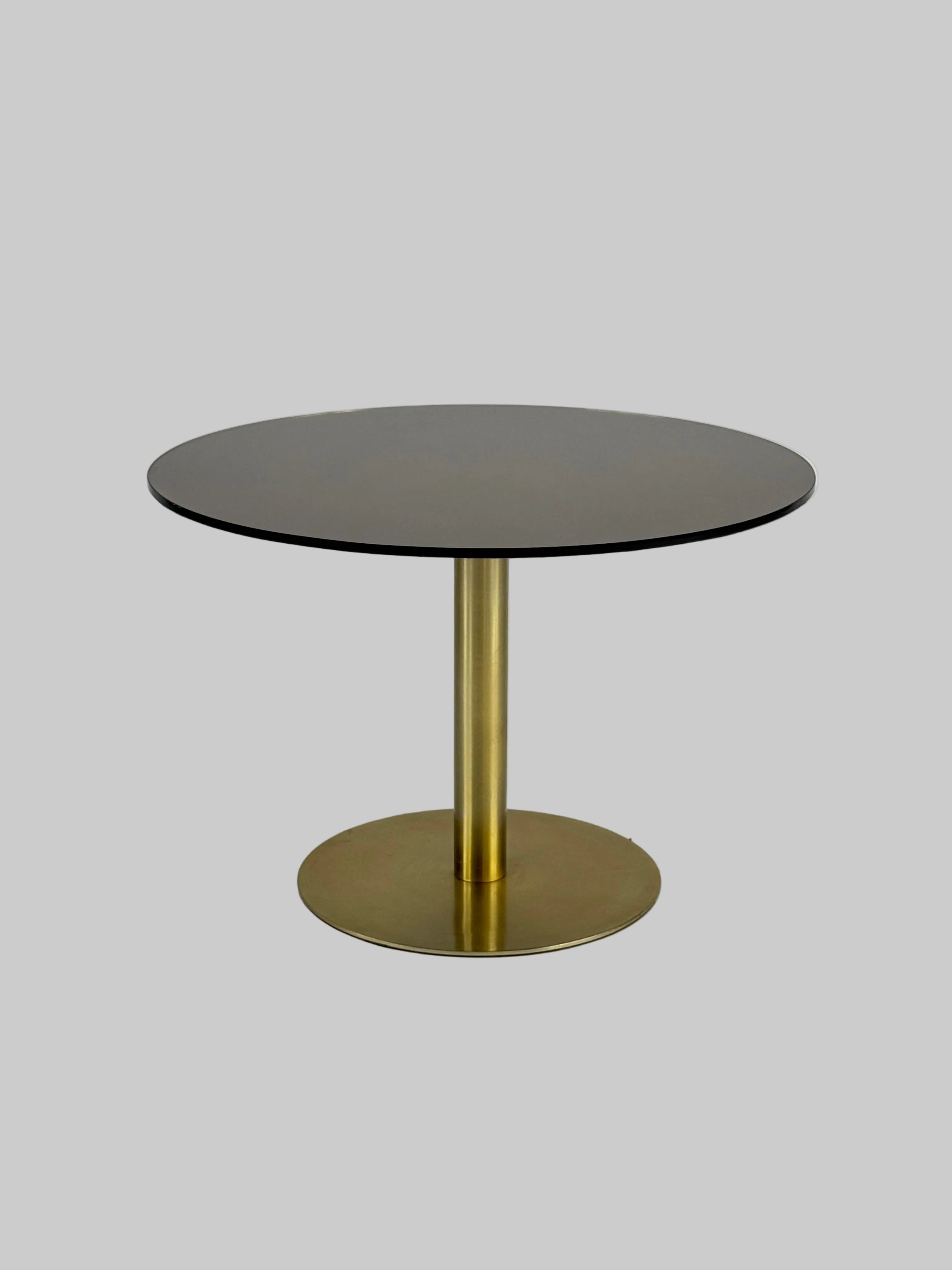 Rundt Sofabord - Glas/Messing Stel Ø60 cm