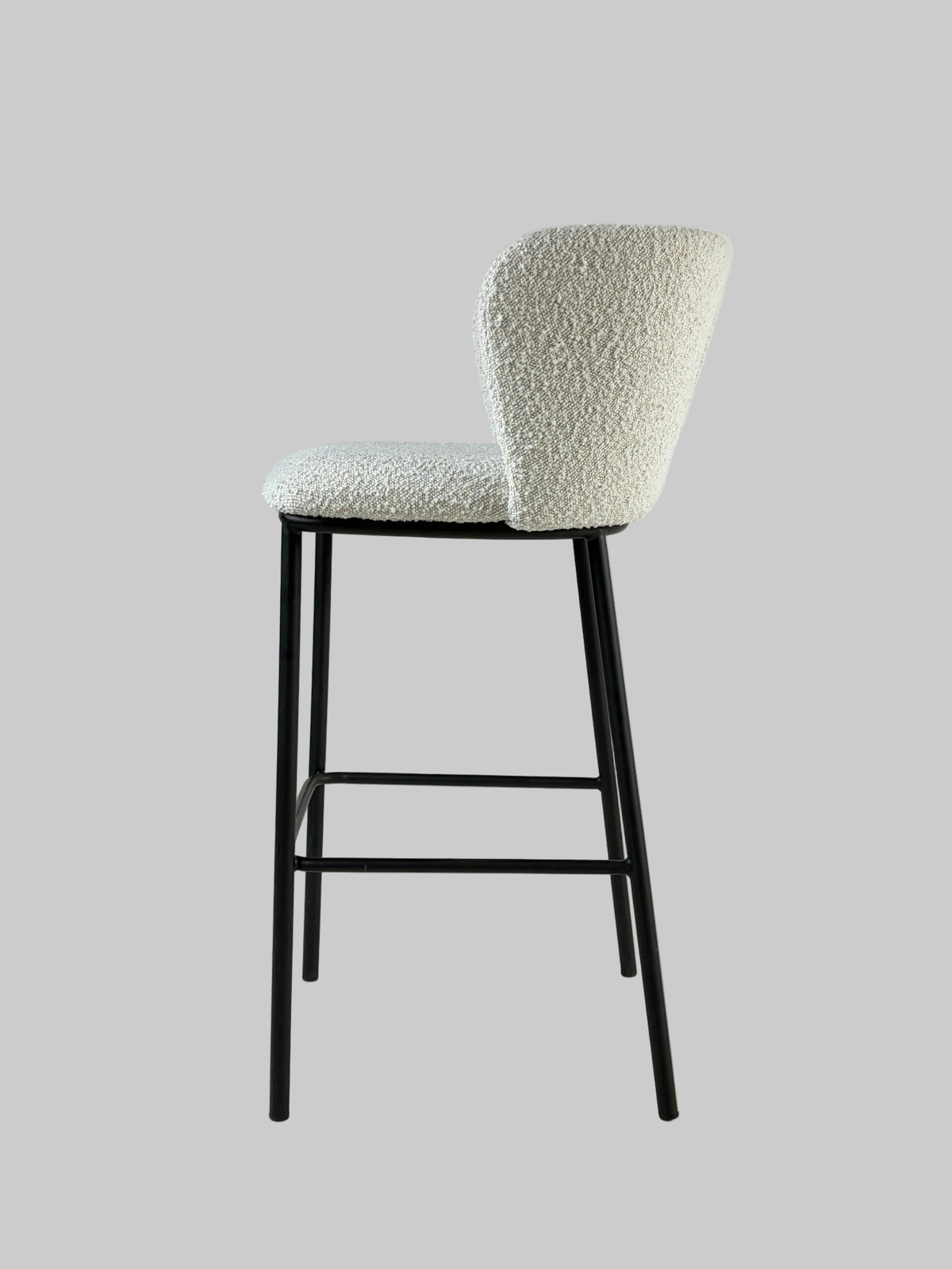 Ellos Home Tirri Barstol – Cremehvid/Sort Stel SH 76cm