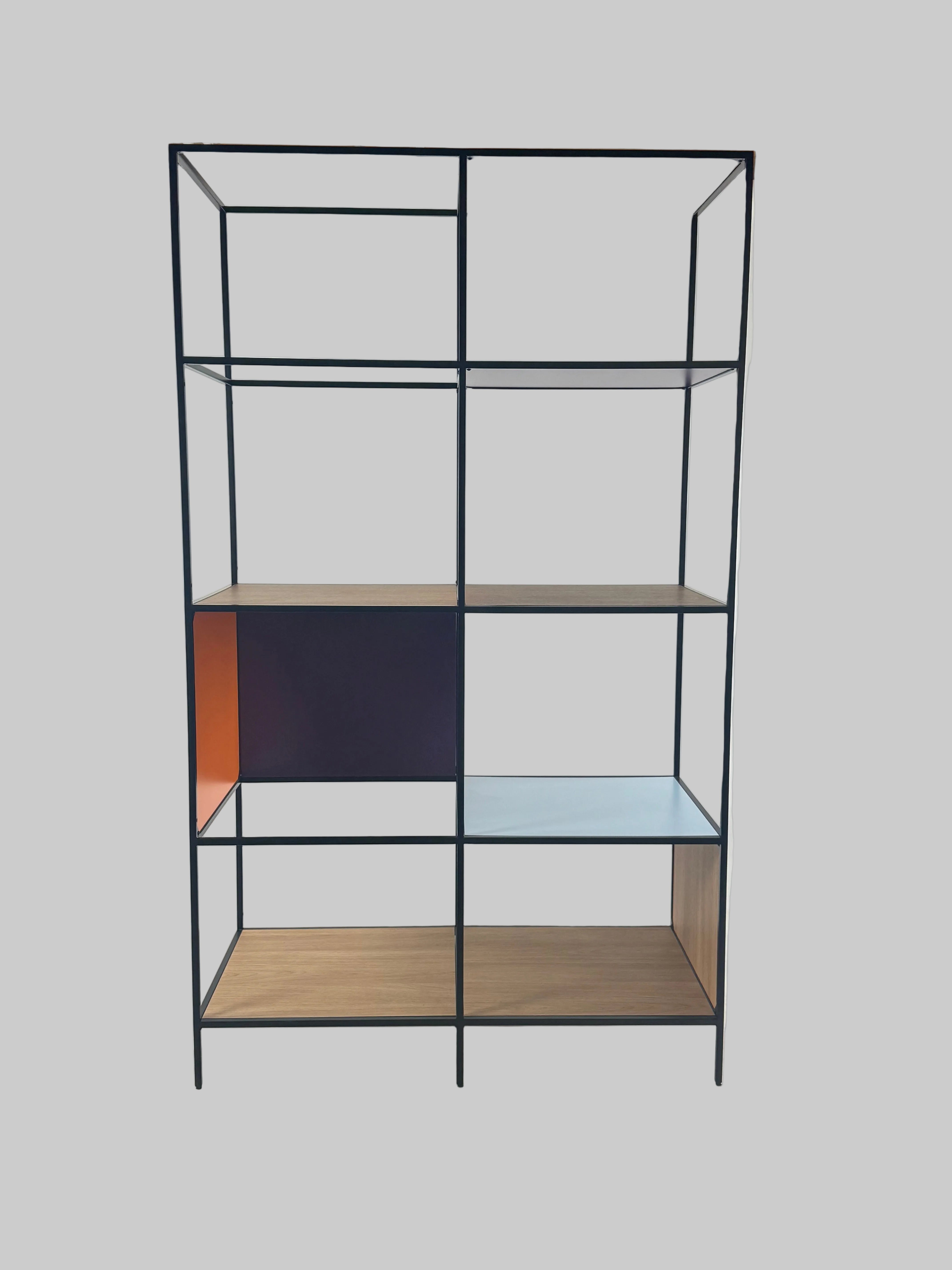 Metalreol – Multifarvet 119x55x202 cm