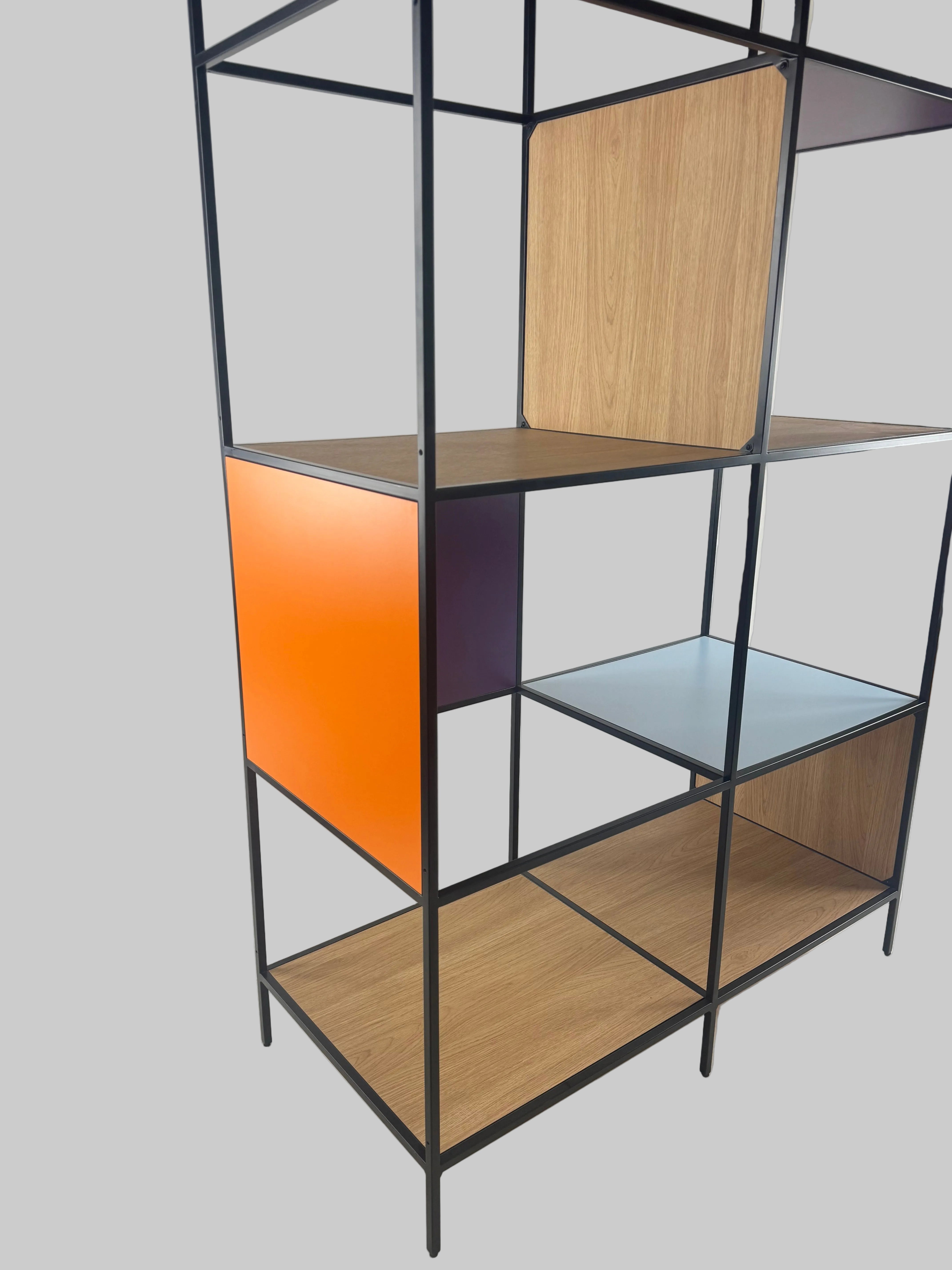 Metalreol – Multifarvet 119x55x202 cm