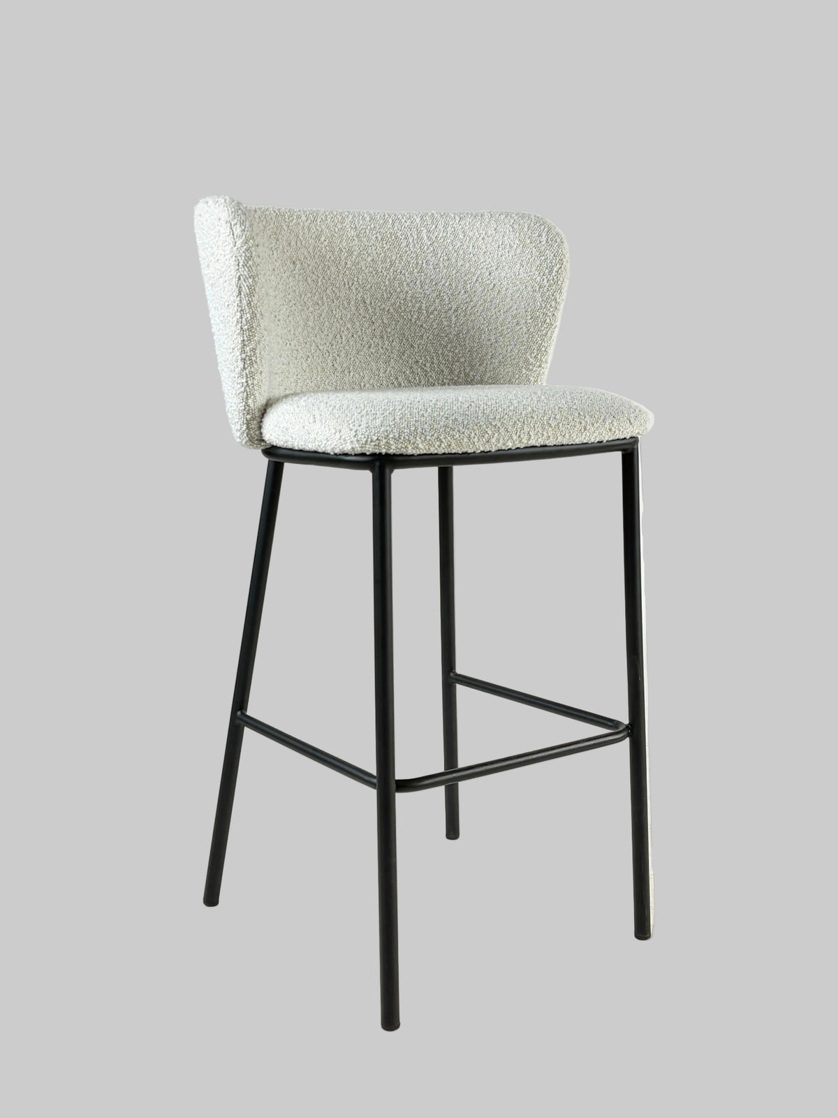 Ellos Home Tirri Barstol – Cremehvid/Sort Stel SH 76cm