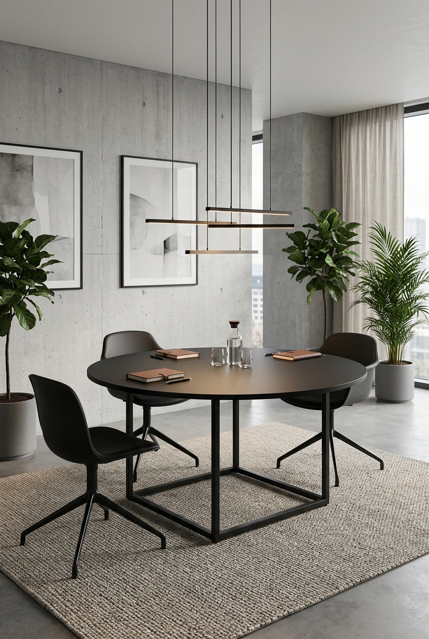 Rumas Square Cubus Bord – Sort Ø135